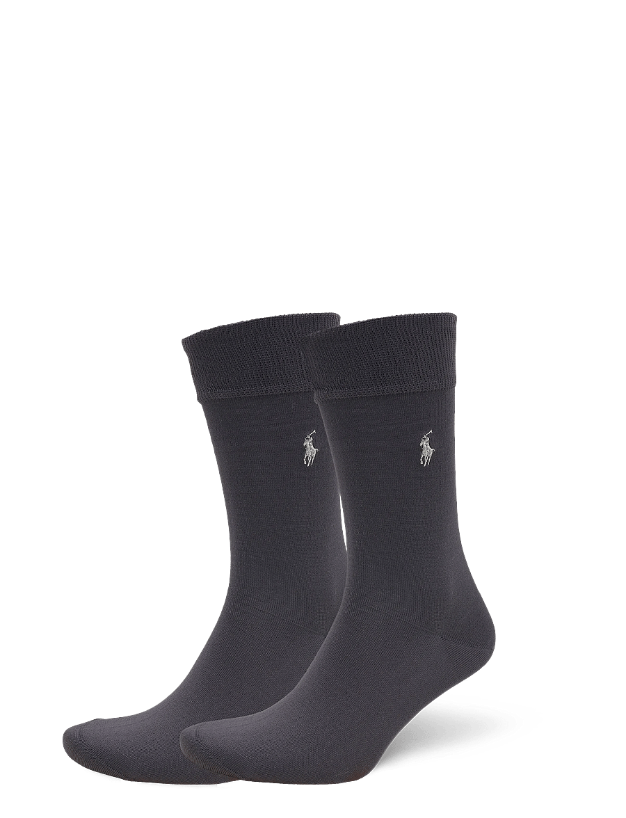 Polo Ralph Lauren - MERCERIZED COTTON-MERCERIZED-CRW-2P - tennissocken - dark grey - 0