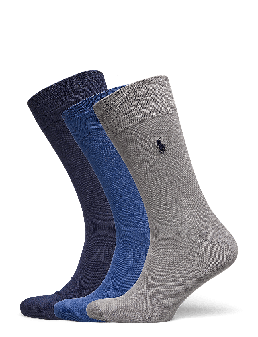 Polo Ralph Lauren - MERCERIZED COTTON-3PK MERCERIZED - tennissocken - 3pk navy/grey/ret - 0