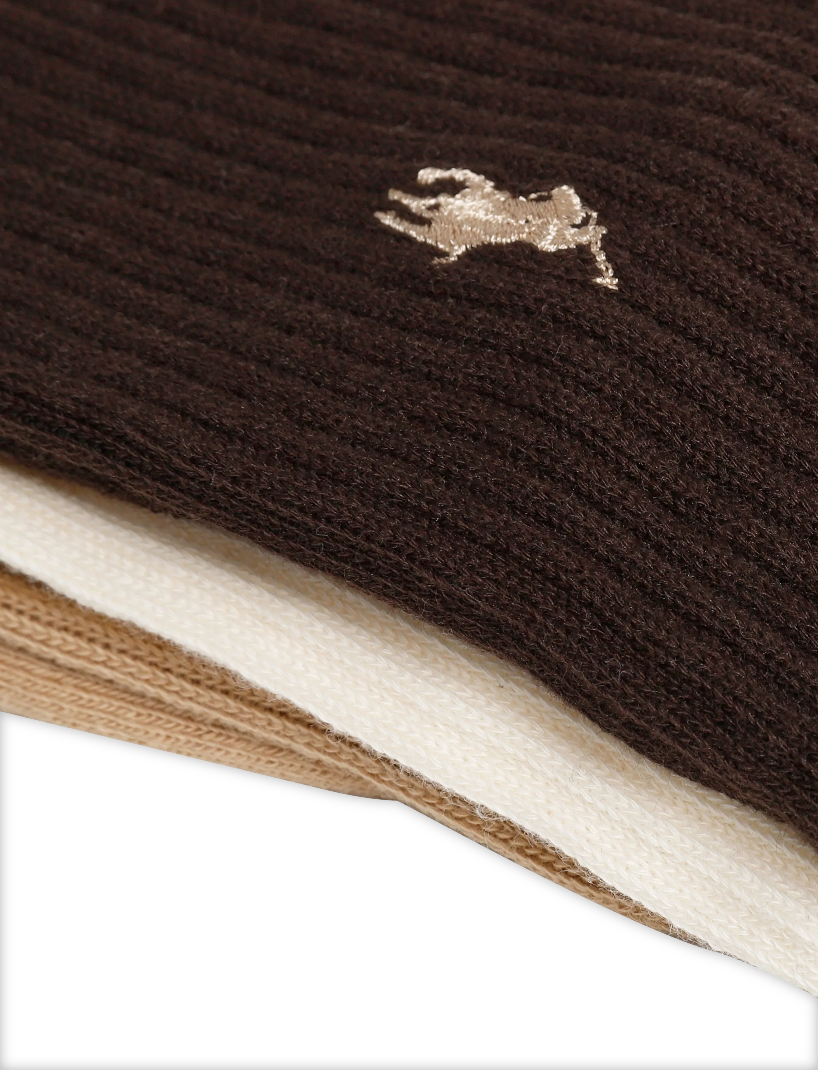 Polo Ralph Lauren - BCI COMBED COTTON-POLO PLYR RB CRW - klassikalised sokid - camel/ivory/brown - 2