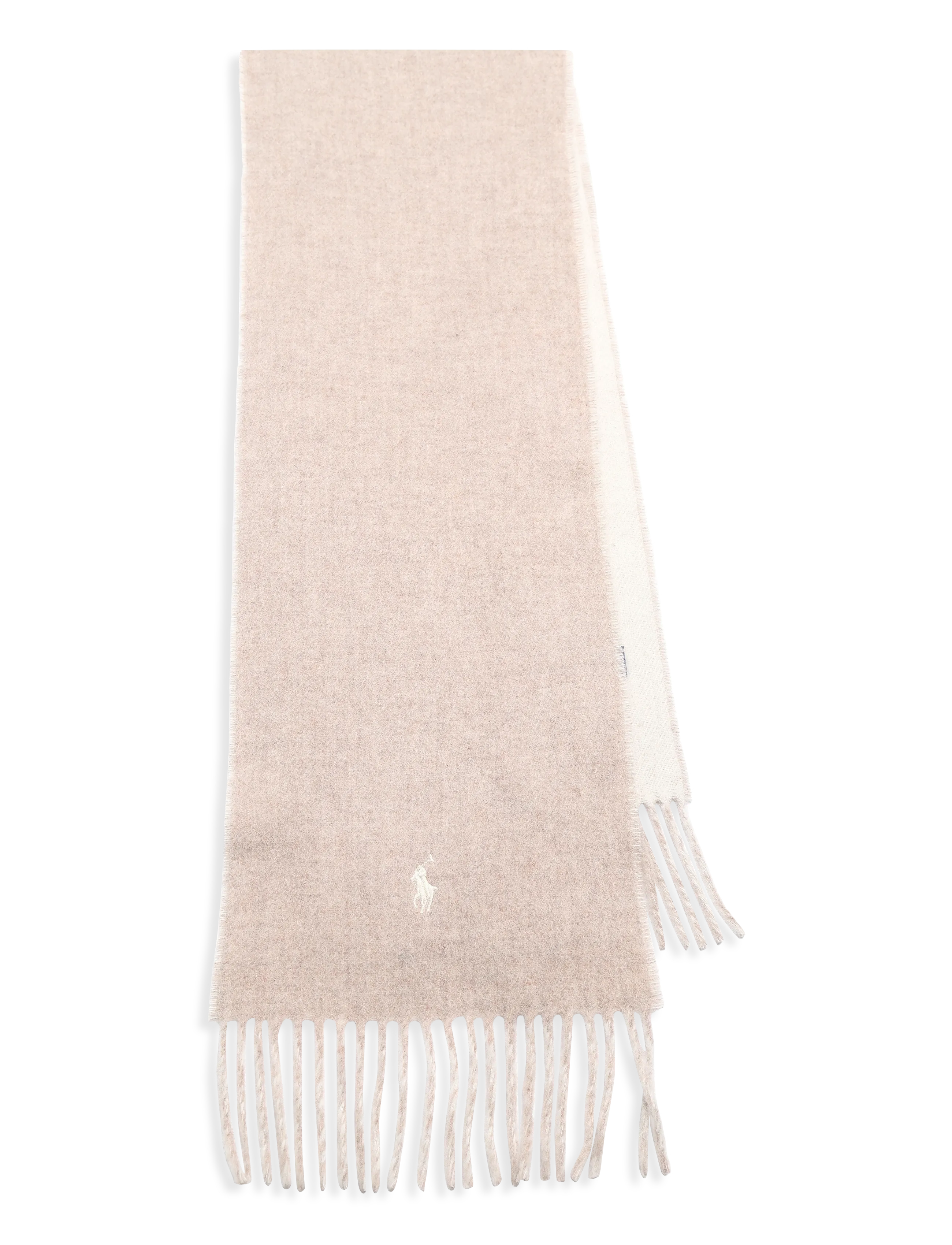Polo Ralph Lauren VIRGIN WOOL BLEND-CLASSIC REVRSBL S - Halstørklæder - TAUPE/WINTER CREA / cream