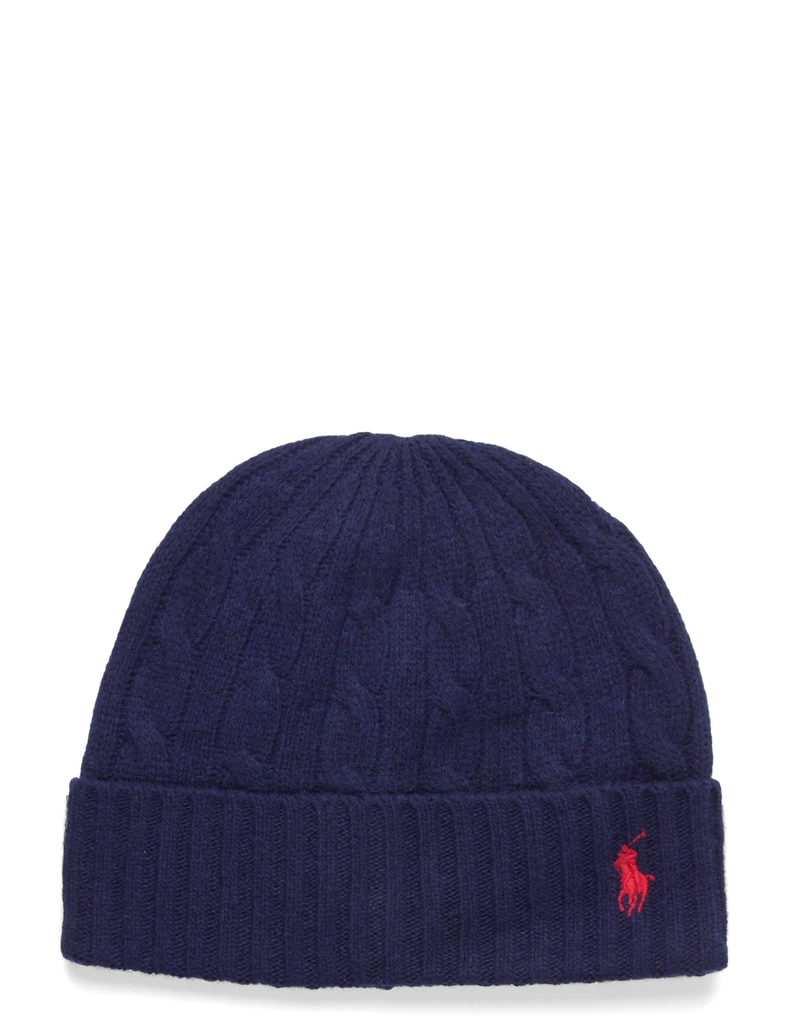 Polo Ralph Lauren Cable-Knit Merino Wool–Blend Beanie - Accessoarer - NEWPORT NAVY / navy