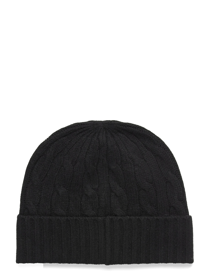 Polo Ralph Lauren - Cable-Knit Merino Wool–Blend Beanie - shoppa efter tillfälle - polo black - 1