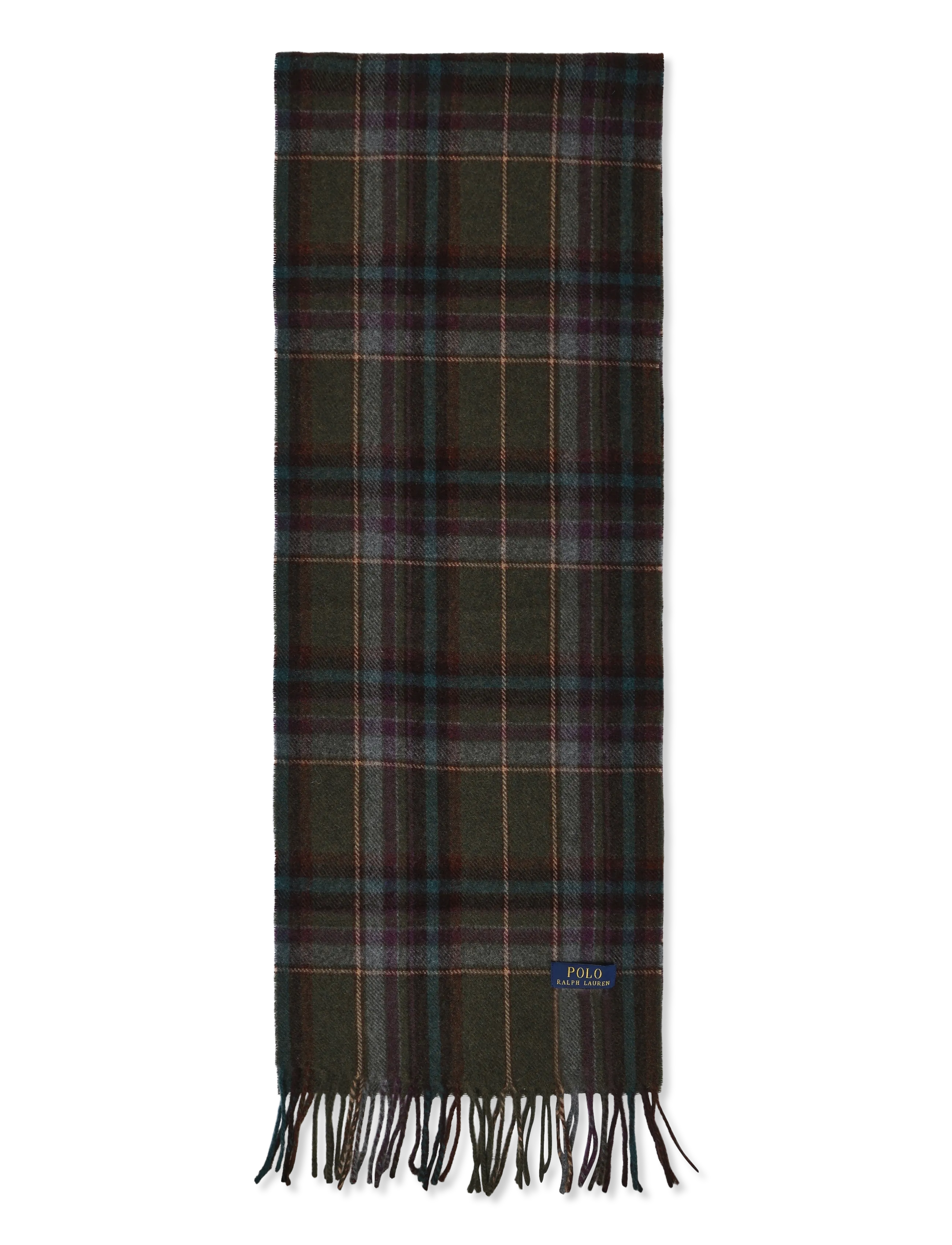 Polo Ralph Lauren Wool-Classic Plaid Scarf, One Size, Khaki green, Tørklæder > Vintertørklæder, Herre