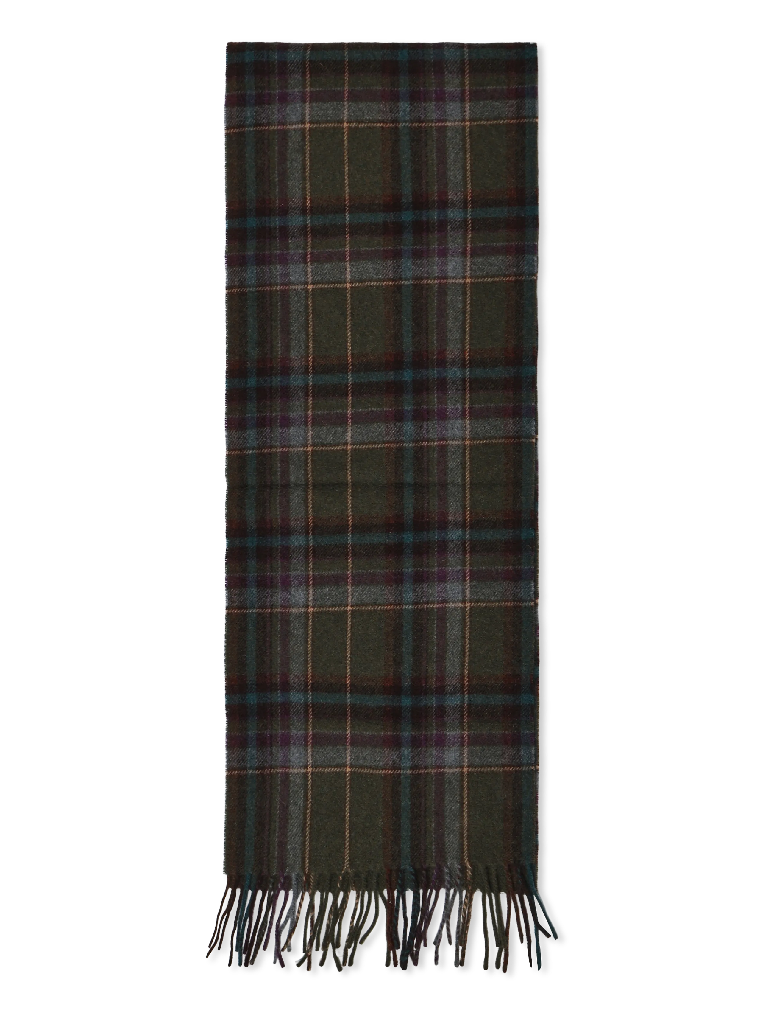Polo Ralph Lauren - Plaid Fringe Wool Scarf - winterschals - olive - 1