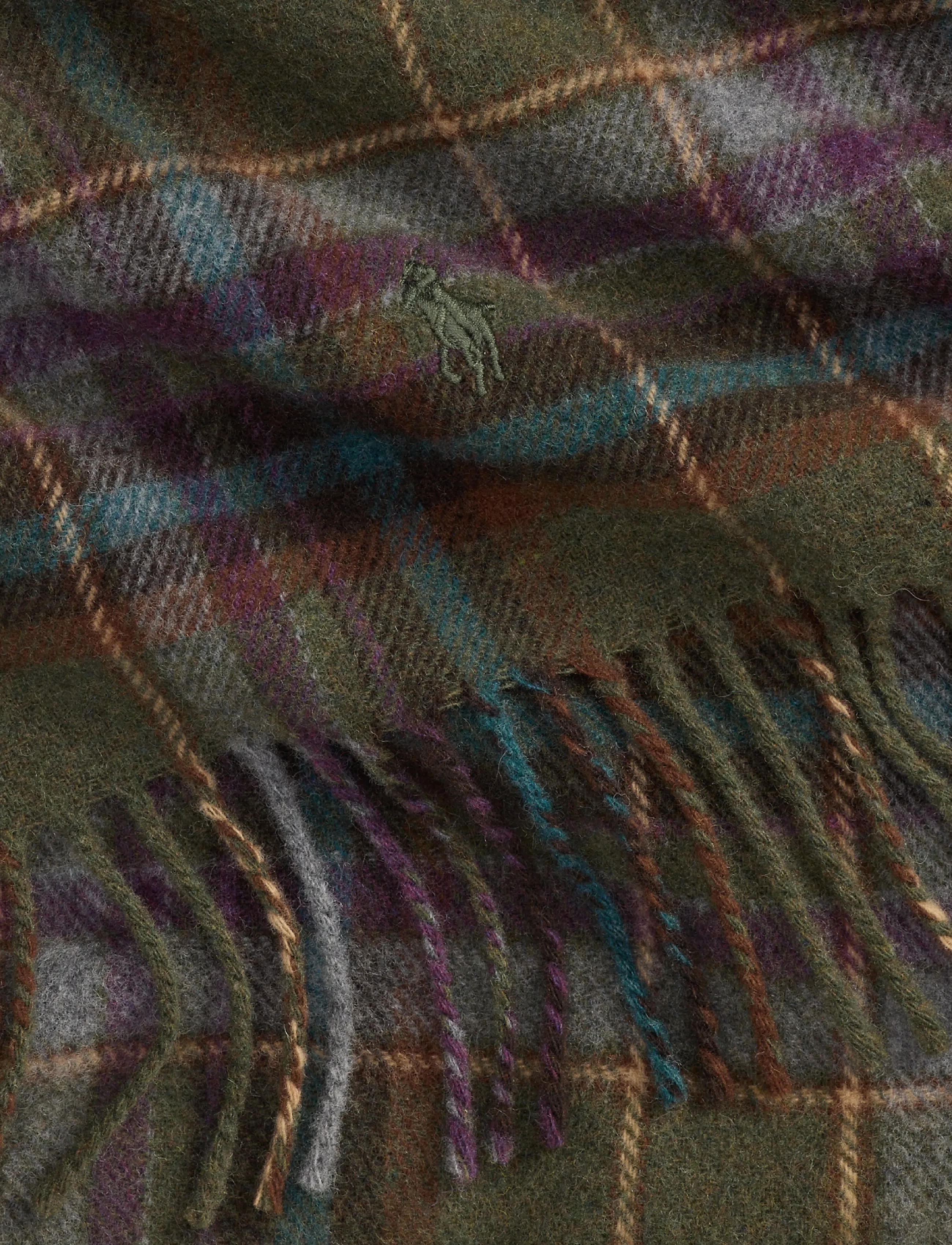 Polo Ralph Lauren - WOOL-CLASSIC PLAID SCARF - winter scarves - olive - 1