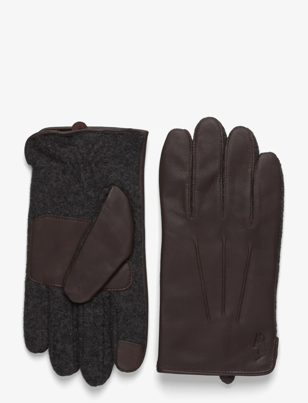 Polo Ralph Lauren - Insulated Sheepskin-Paneled Touch Gloves - nach anlass kaufen - dark brown/charco - 0