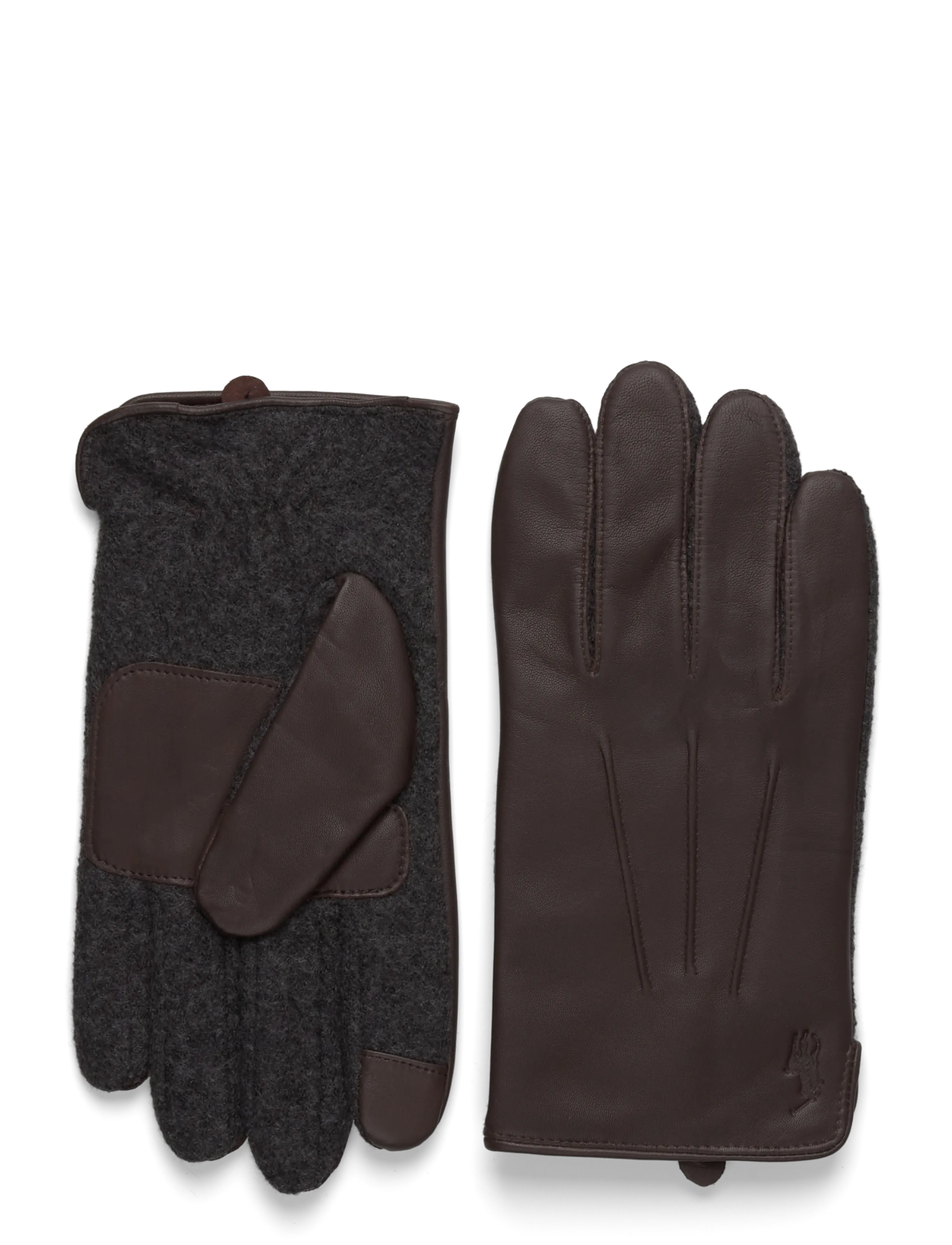Polo Ralph Lauren Insulated Sheepskin-Paneled Touch Gloves - Handschuhe - DARK BROWN/CHARCO / brown