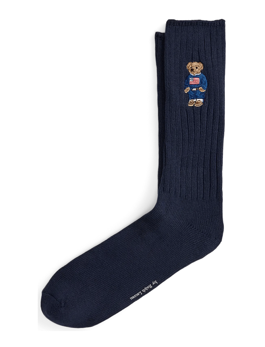 Polo Ralph Lauren - BCI COMBED COTTON-EMBRDRD BR C-CRW- - tennissocken - navy - 0
