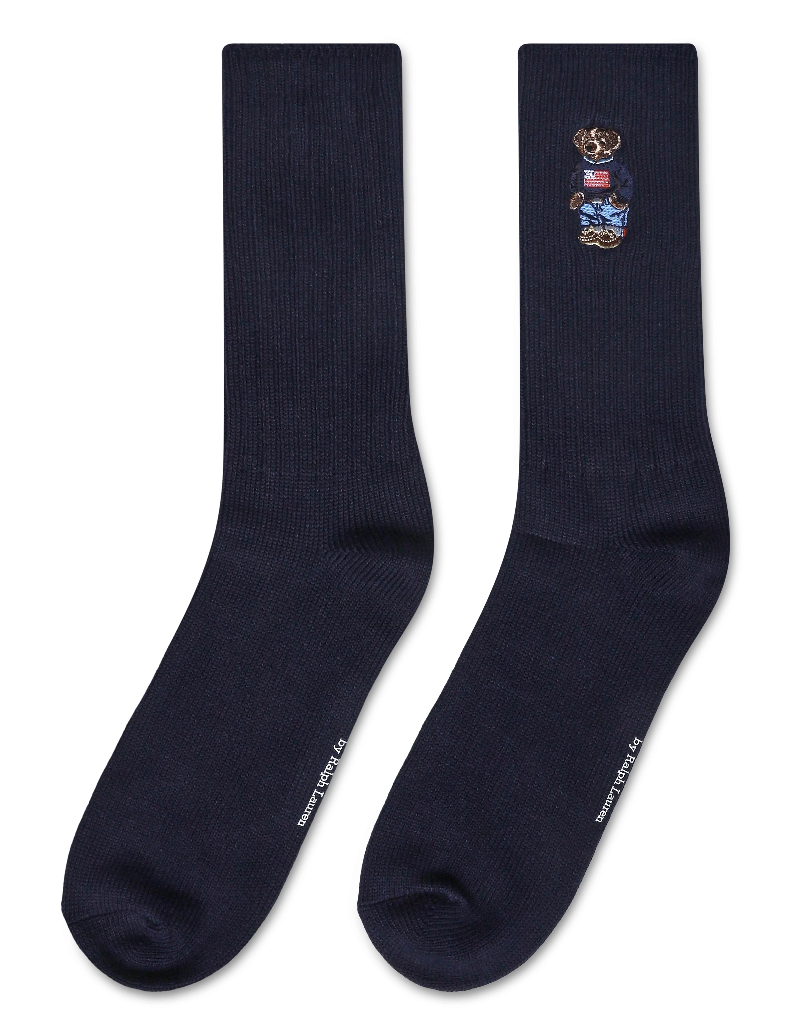Polo Ralph Lauren - BCI COMBED COTTON-EMBRDRD BR C-CRW- - klasiskās zeķes - navy - 1