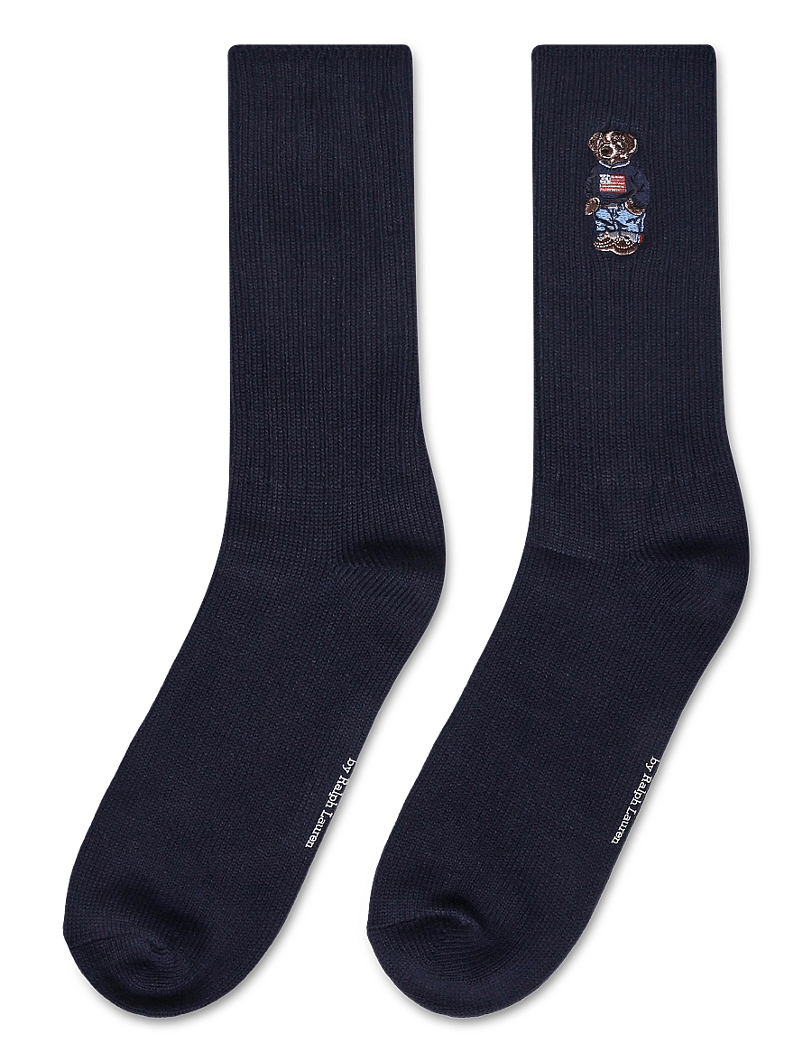 Polo Ralph Lauren - BCI COMBED COTTON-EMBRDRD BR C-CRW- - klasiskās zeķes - navy - 1