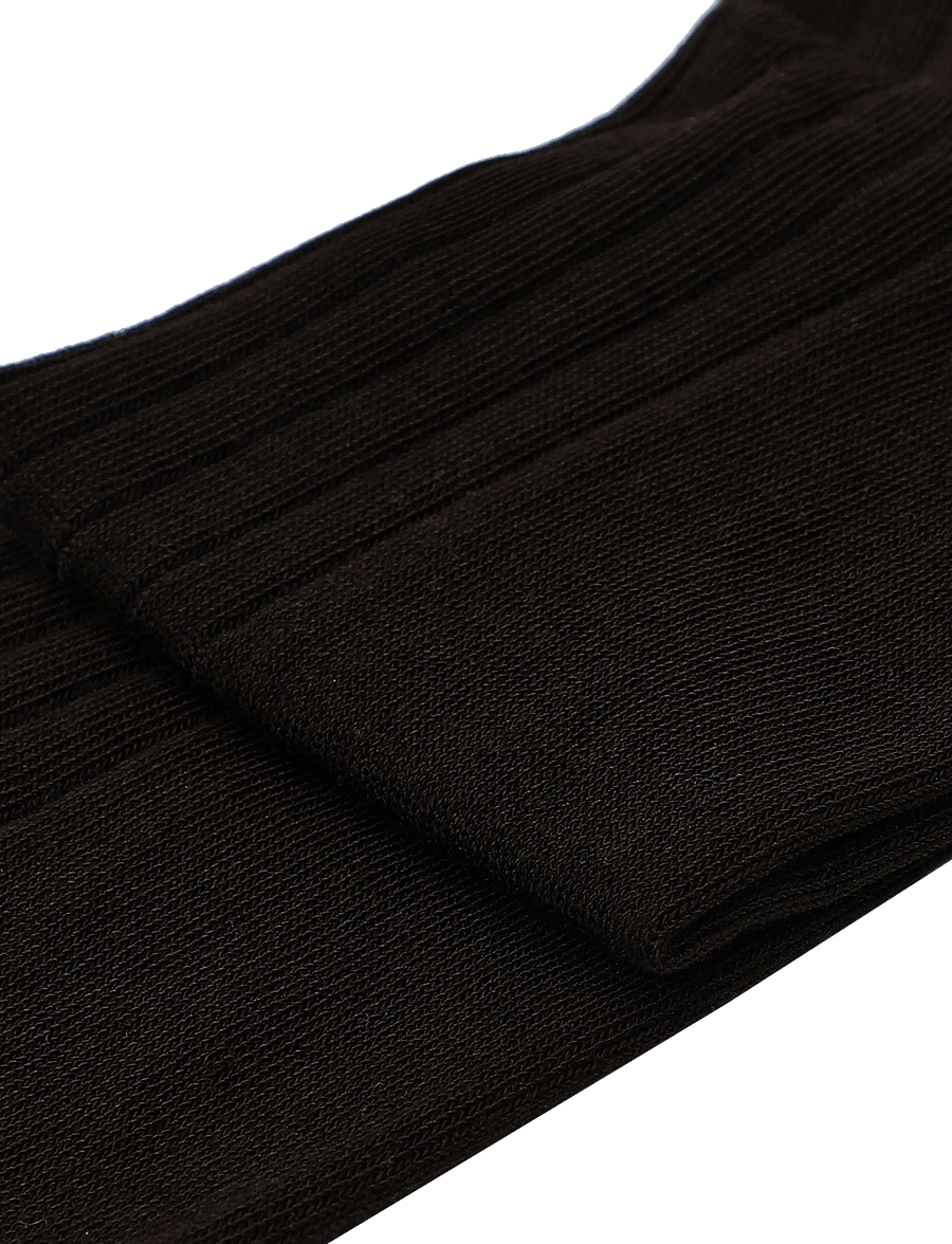 Polo Ralph Lauren - EGYPTIAN COTTON-EGYPTIAN RIB-CRW-2P - klassikalised sokid - dark brown - 2