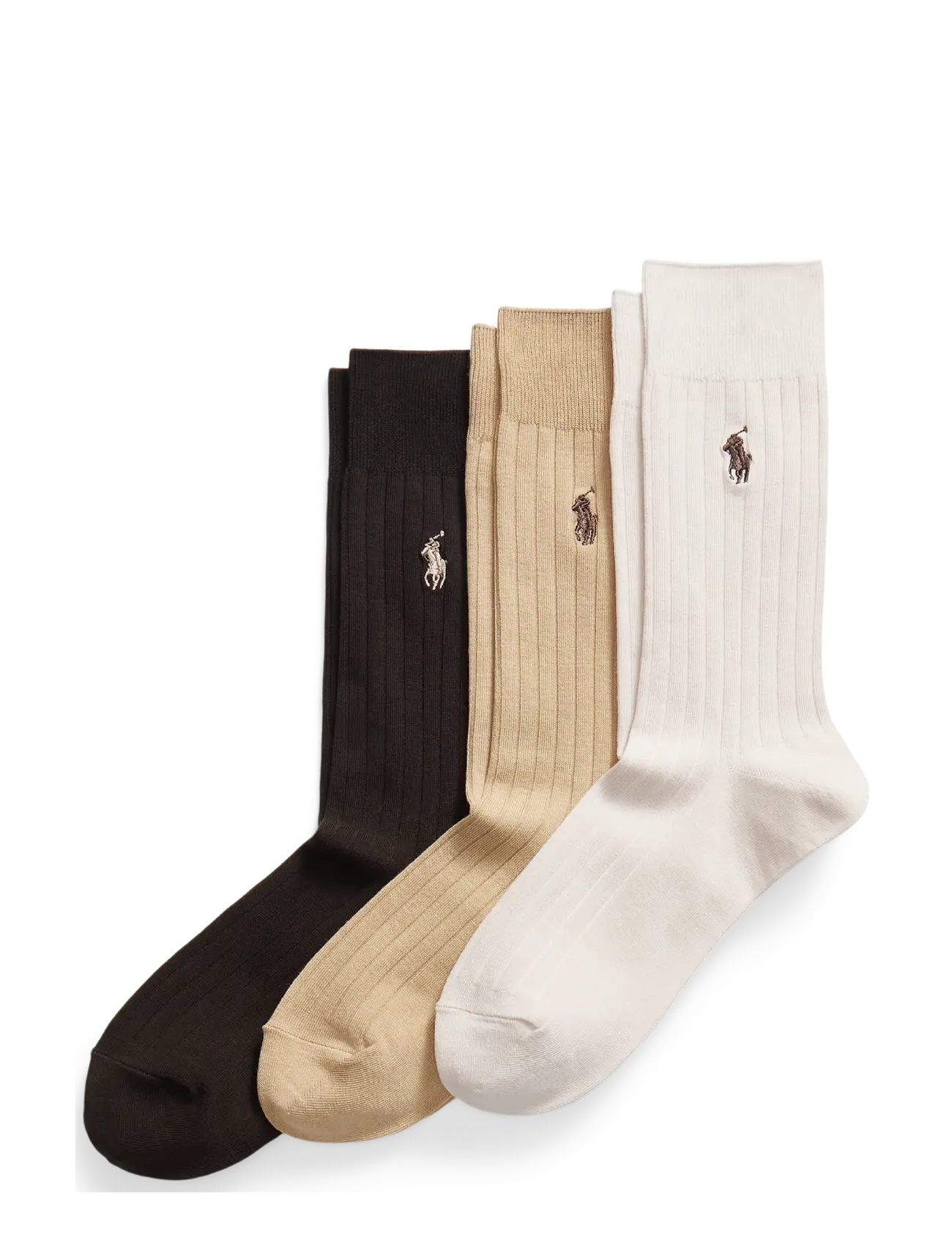 Polo Ralph Lauren EGYPTIAN COTTON-EGYPTIAN RIB-CRW-3P - Inspiration - STONE/BROWN/CAMEL / cream