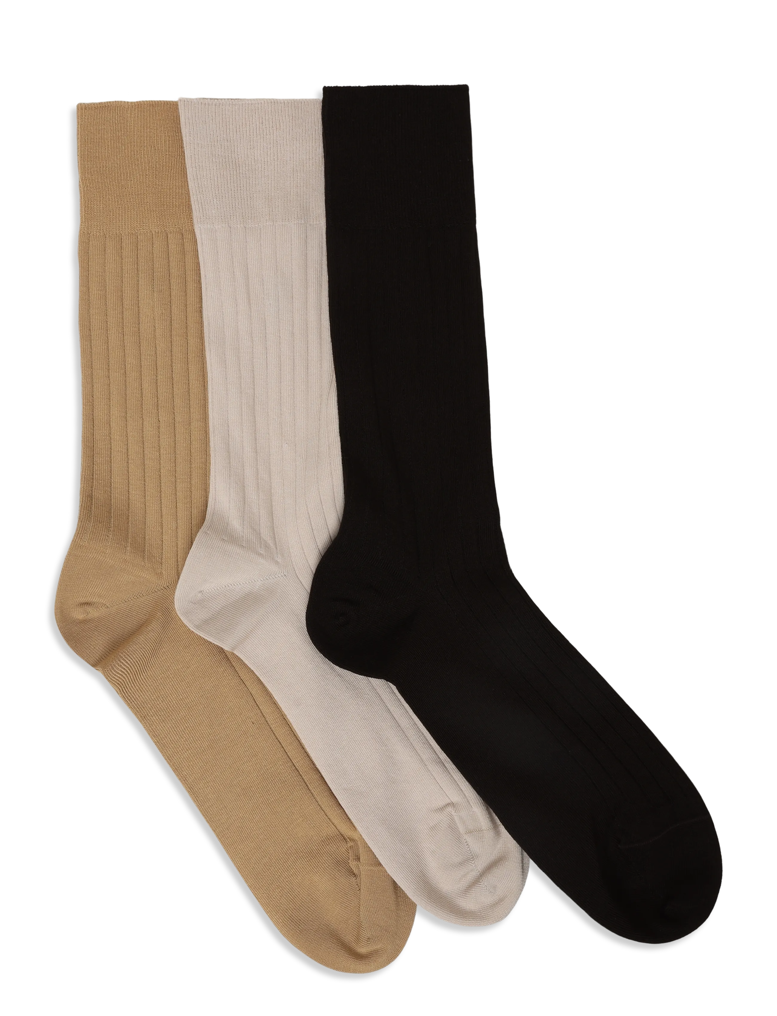 Polo Ralph Lauren - EGYPTIAN COTTON-EGYPTIAN RIB-CRW-3P - crew sokkar - stone/brown/camel - 1