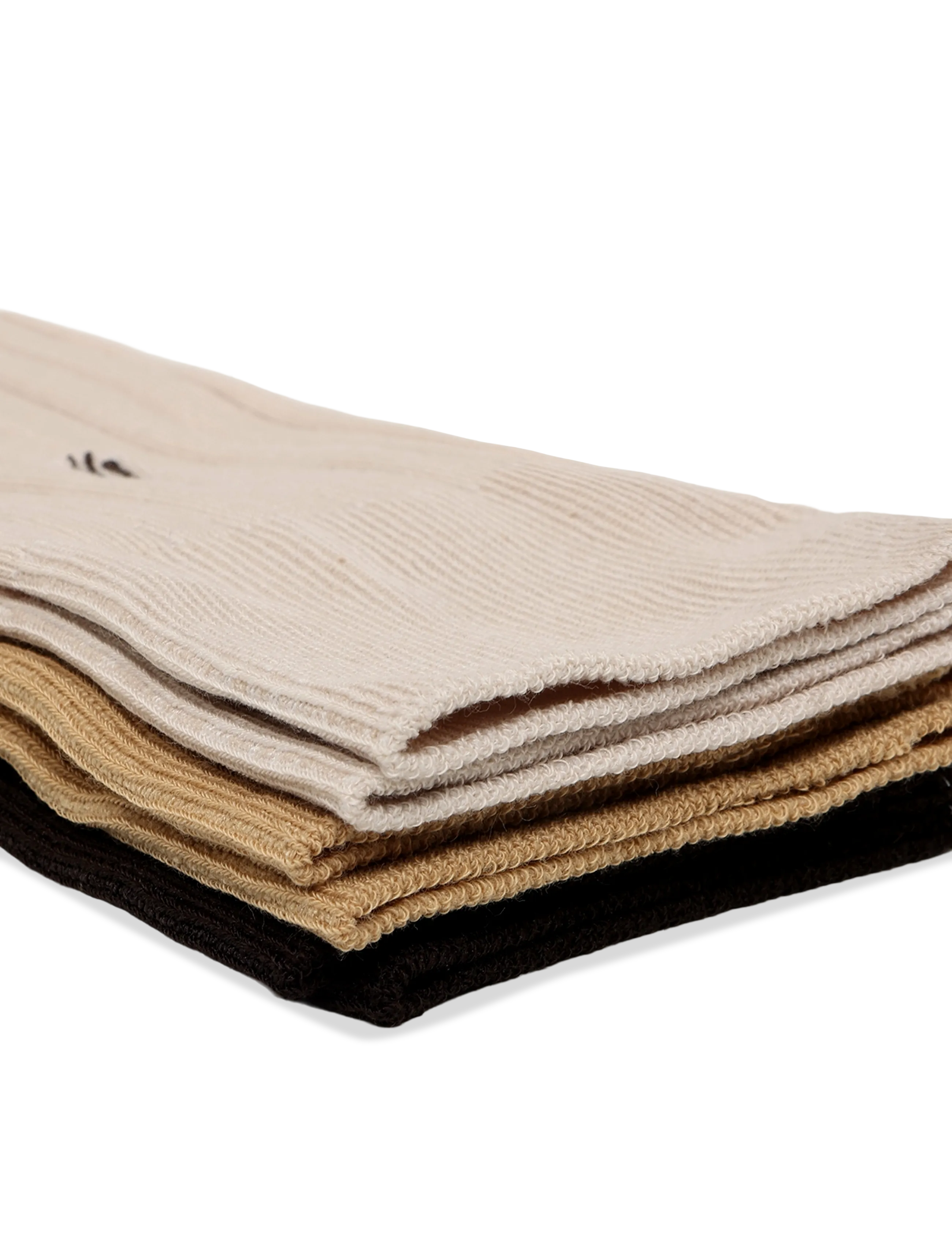 Polo Ralph Lauren - EGYPTIAN COTTON-EGYPTIAN RIB-CRW-3P - crew sokkar - stone/brown/camel - 2
