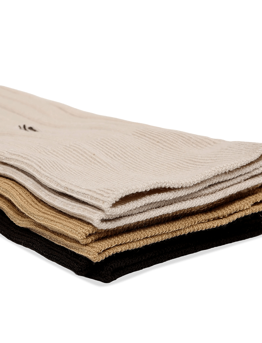 Polo Ralph Lauren - EGYPTIAN COTTON-EGYPTIAN RIB-CRW-3P - crew sokkar - stone/brown/camel - 2