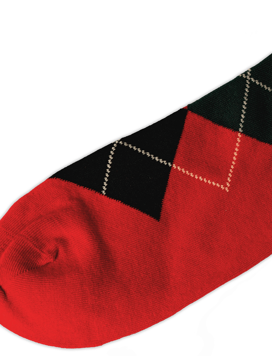 Polo Ralph Lauren - Argyle-mönstrade knästrumpor i 3-pack - vanliga strumpor - new red - 2
