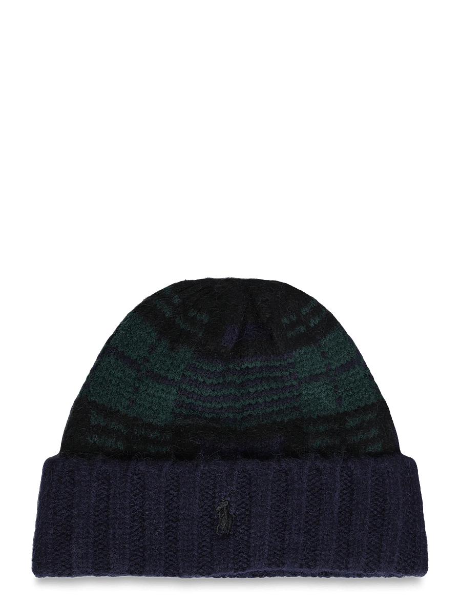 Polo Ralph Lauren - Plaid Brushed Wool-Blend Beanie - nach anlass kaufen - blackwatch - 0