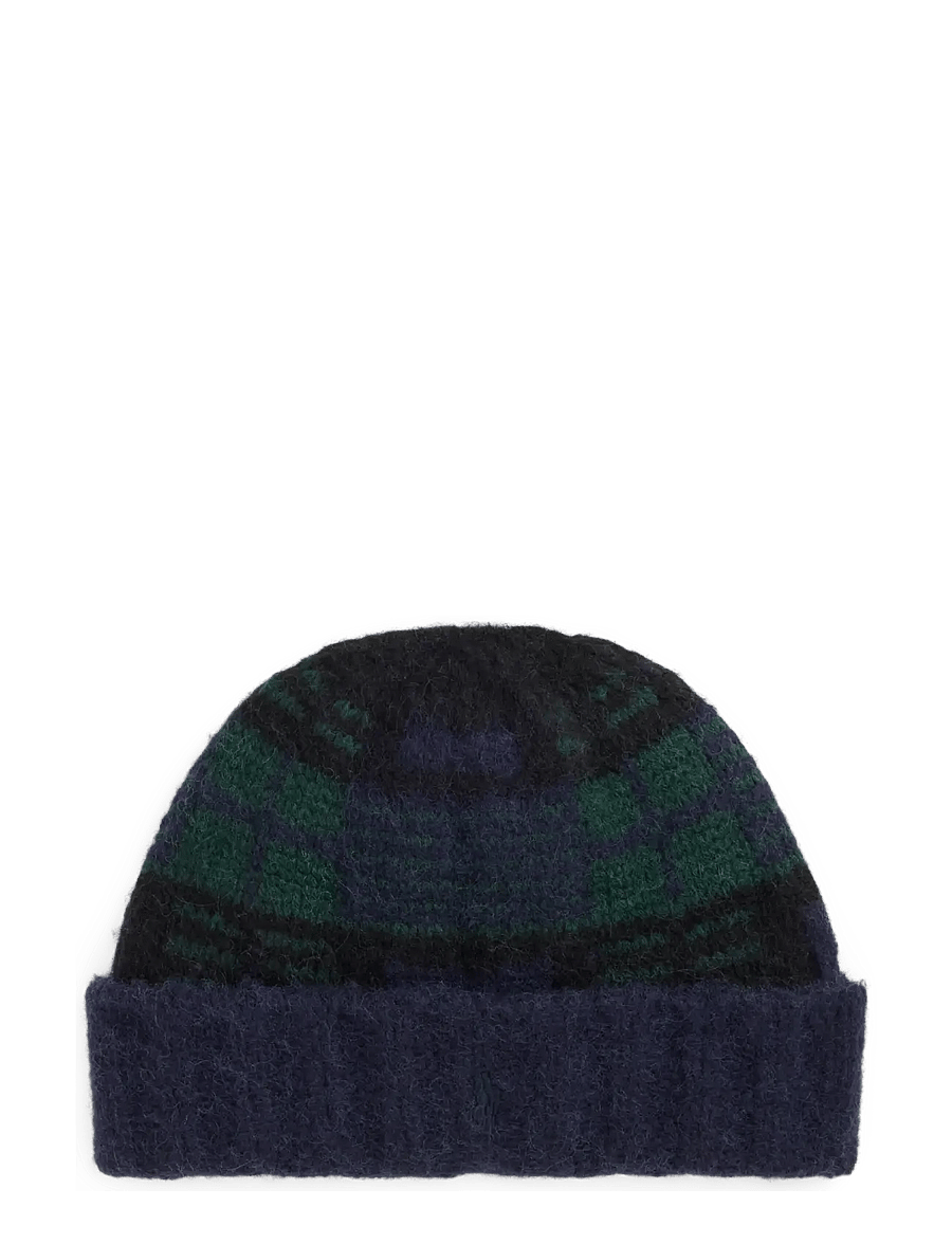 Polo Ralph Lauren - Plaid Brushed Wool-Blend Beanie - osta olukorra järgi - blackwatch - 0