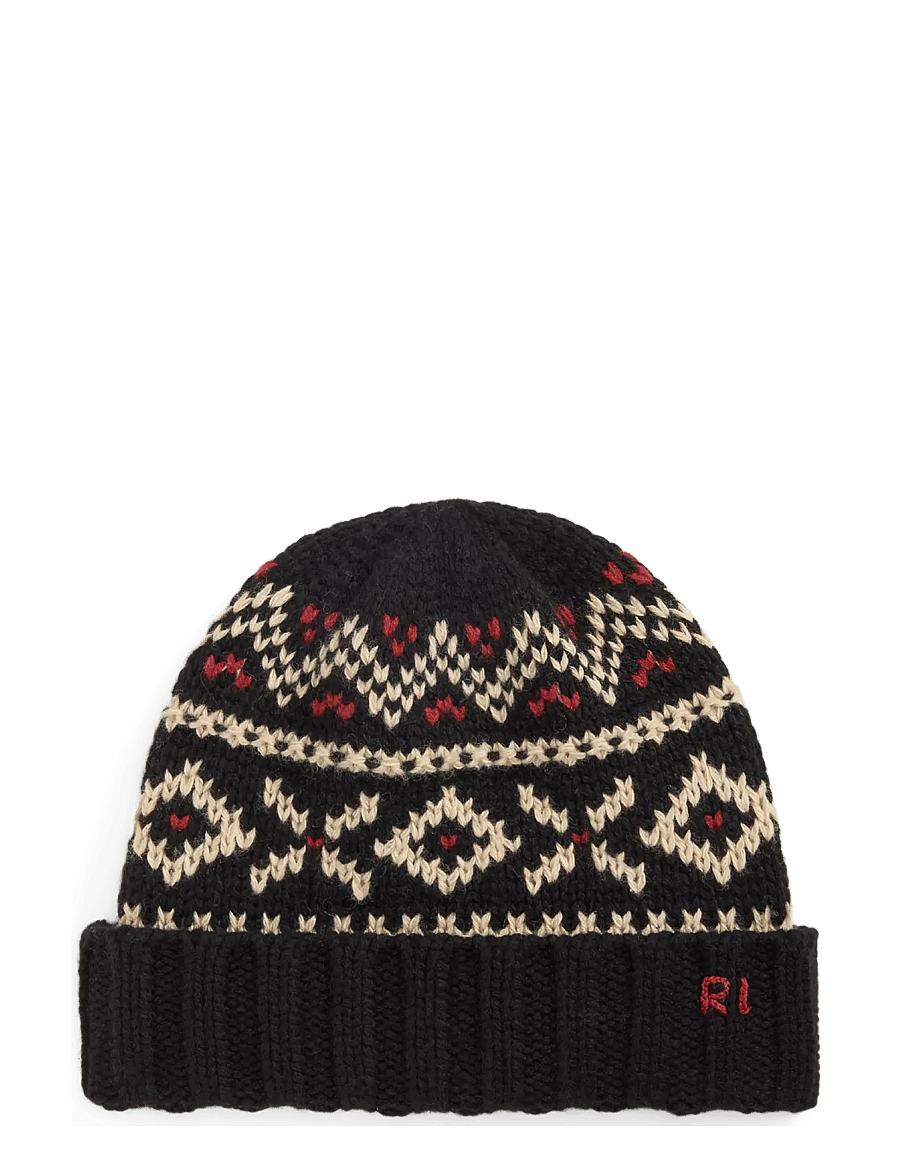 Polo Ralph Lauren - Patterned Wool-Blend Beanie - osta olukorra järgi - black/red/cream - 0