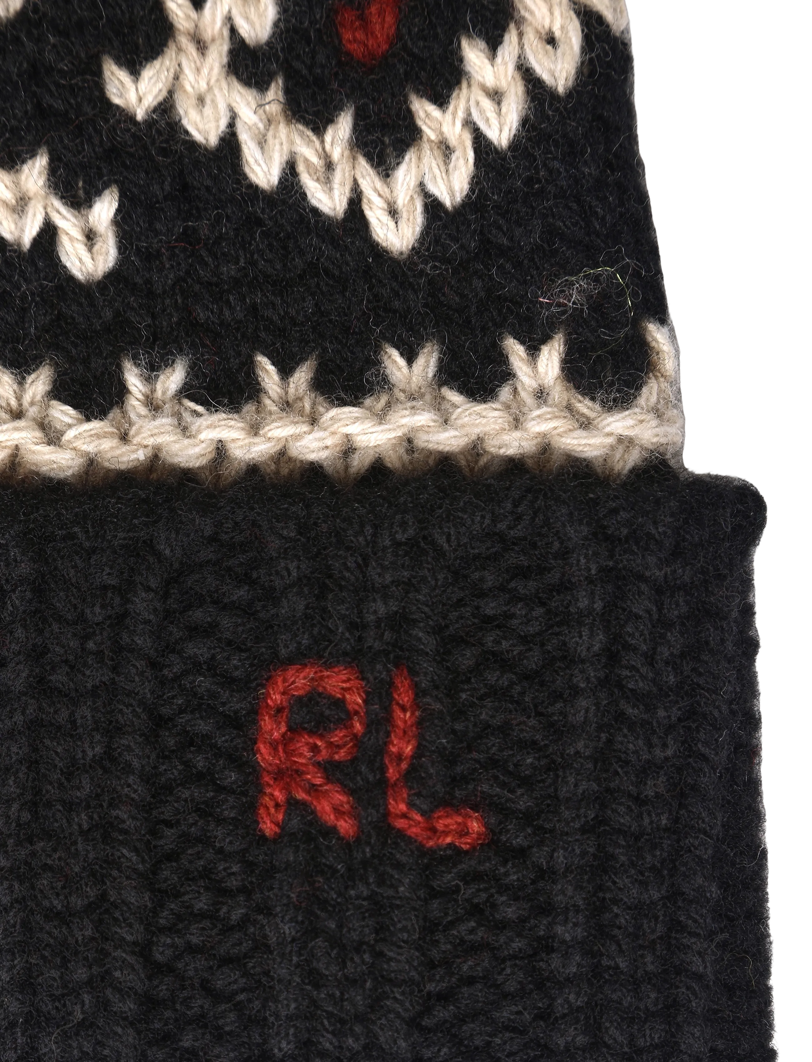 Polo Ralph Lauren - Patterned Wool-Blend Beanie - shop by occasion - black/red/cream - 2