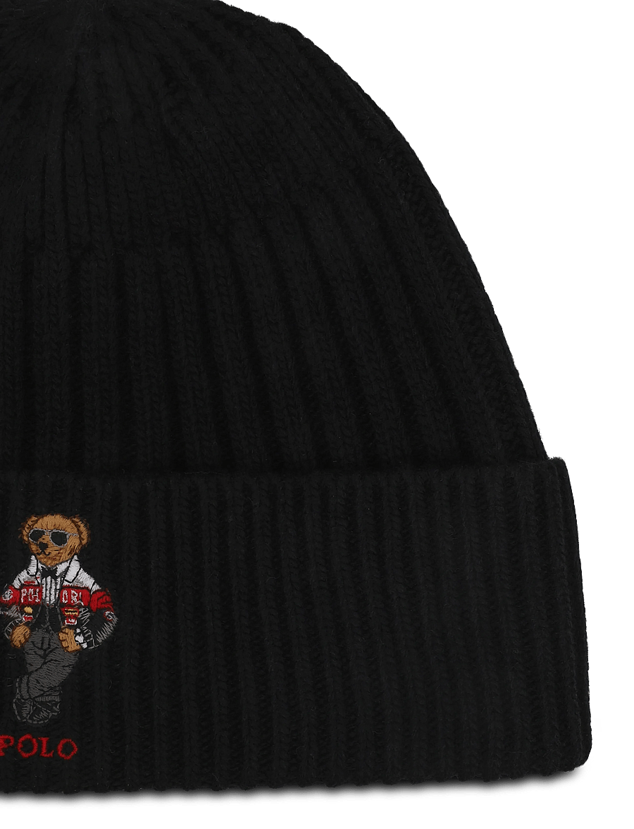 Polo Ralph Lauren - Polo Bear Rib-Knit Beanie - shop by occasion - polo black - 2