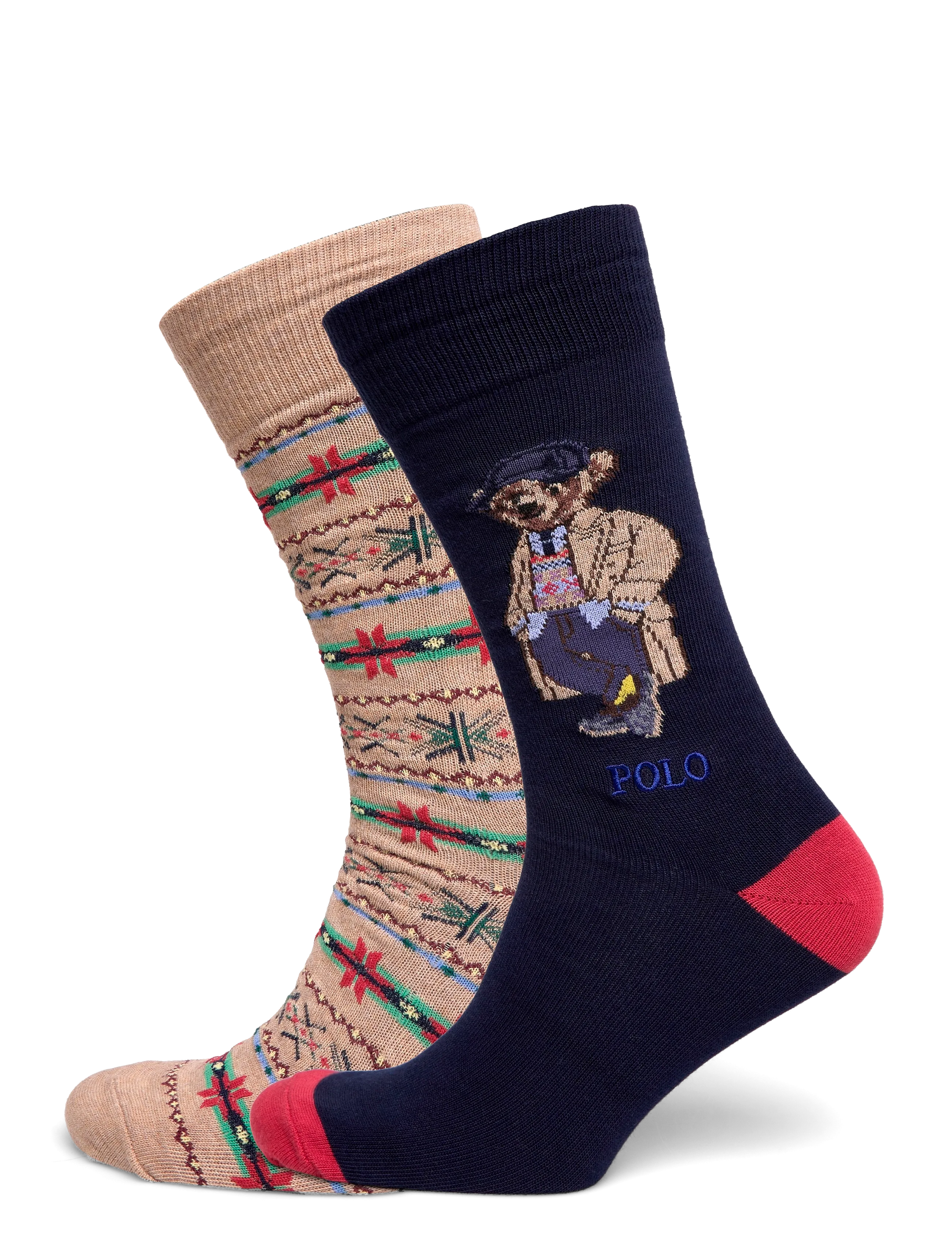 Polo Ralph Lauren Polo Bear Trouser Sock 2-Pack - Underwear - NAVY CAMEL / navy