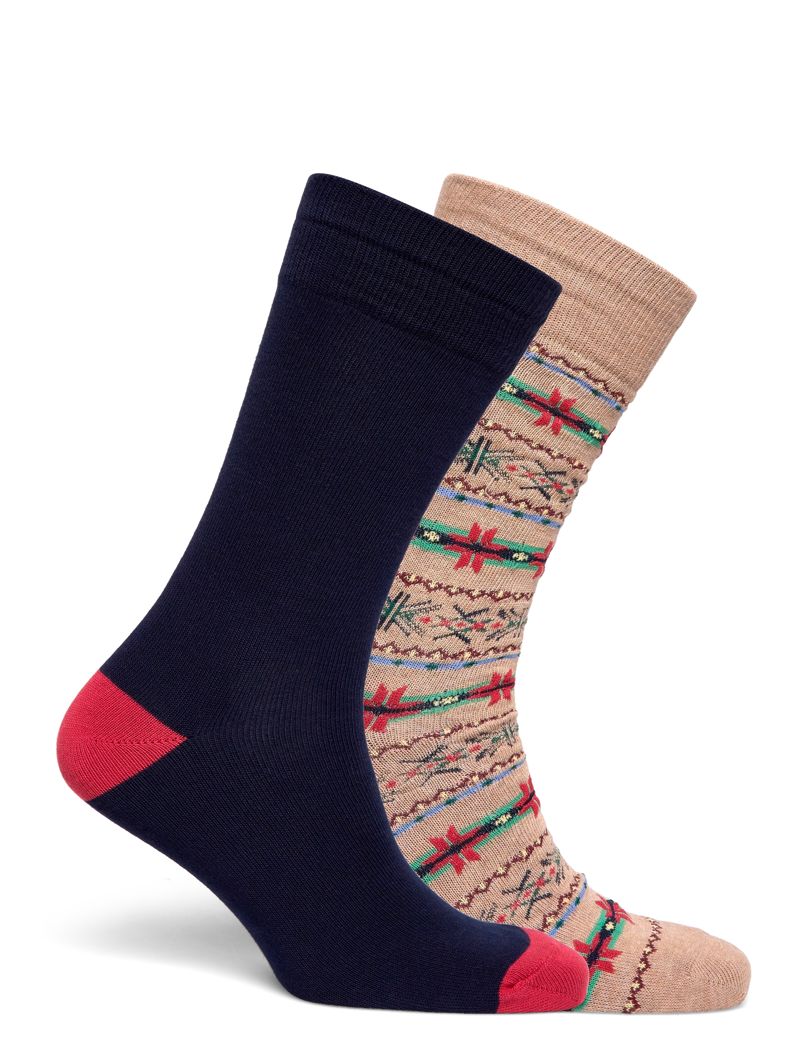 Polo Ralph Lauren - Polo Bear Trouser Sock 2-Pack - crew socks - navy camel - 1