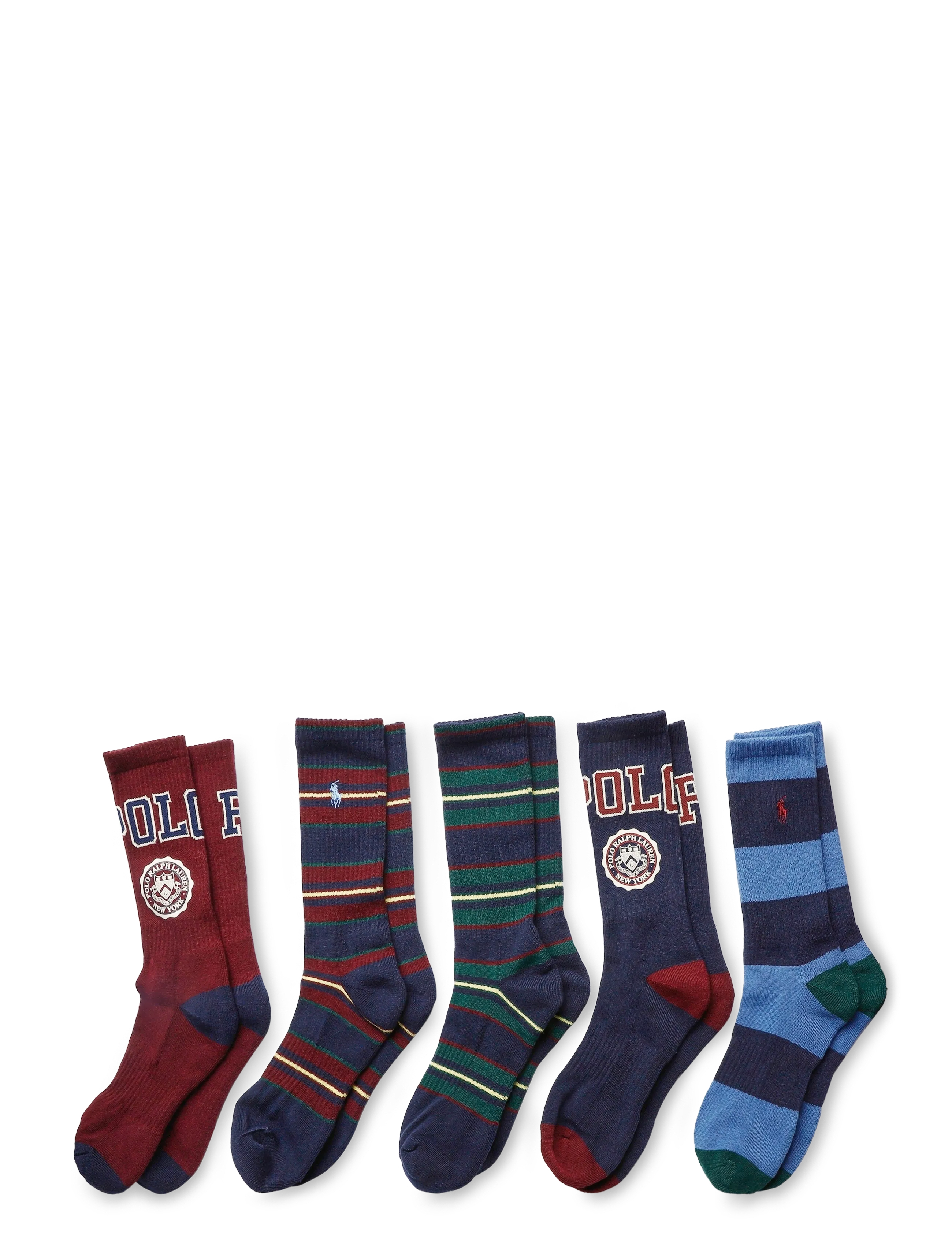 Polo Ralph Lauren - POLY REPREVE-PO CRST CRW-CRW-6PK - wine multi - 1