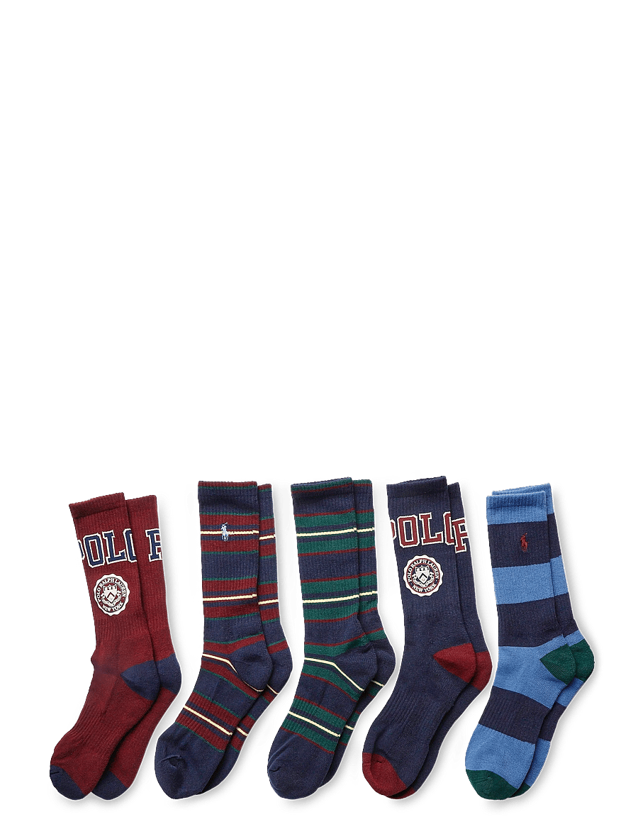 Polo Ralph Lauren - POLY REPREVE-PO CRST CRW-CRW-6PK - tennissocken - wine multi - 1