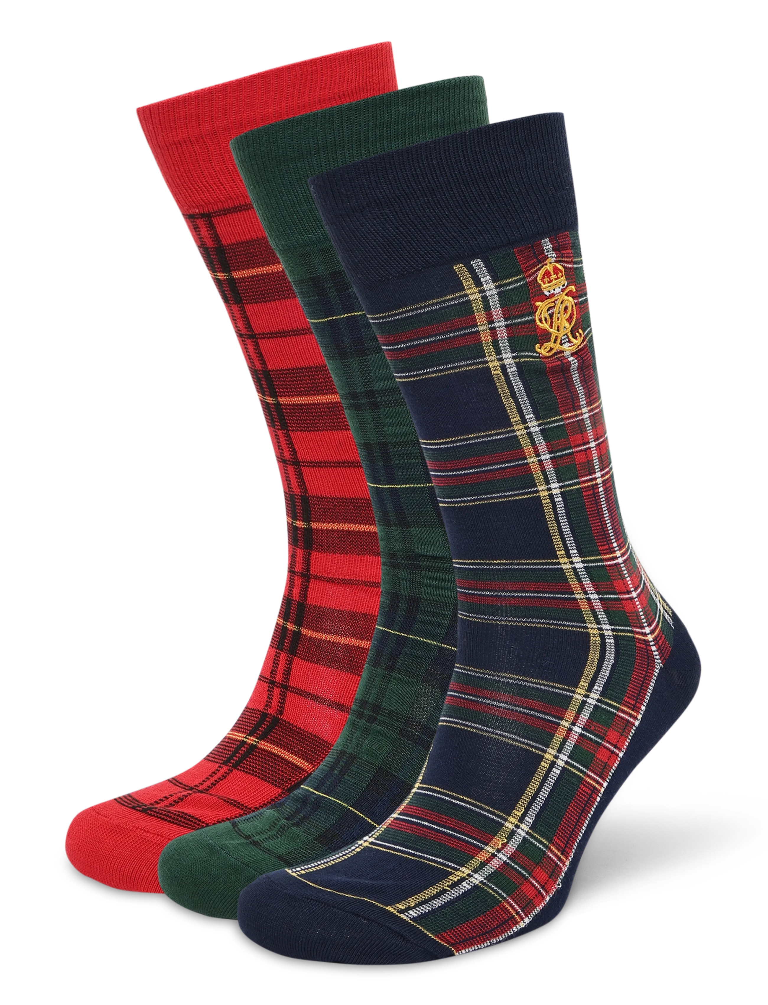Polo Ralph Lauren COMBED COTTON-3P CD TSEB-CRW-3PK - Socken im Multipack - RED NAVY MULTI / multi