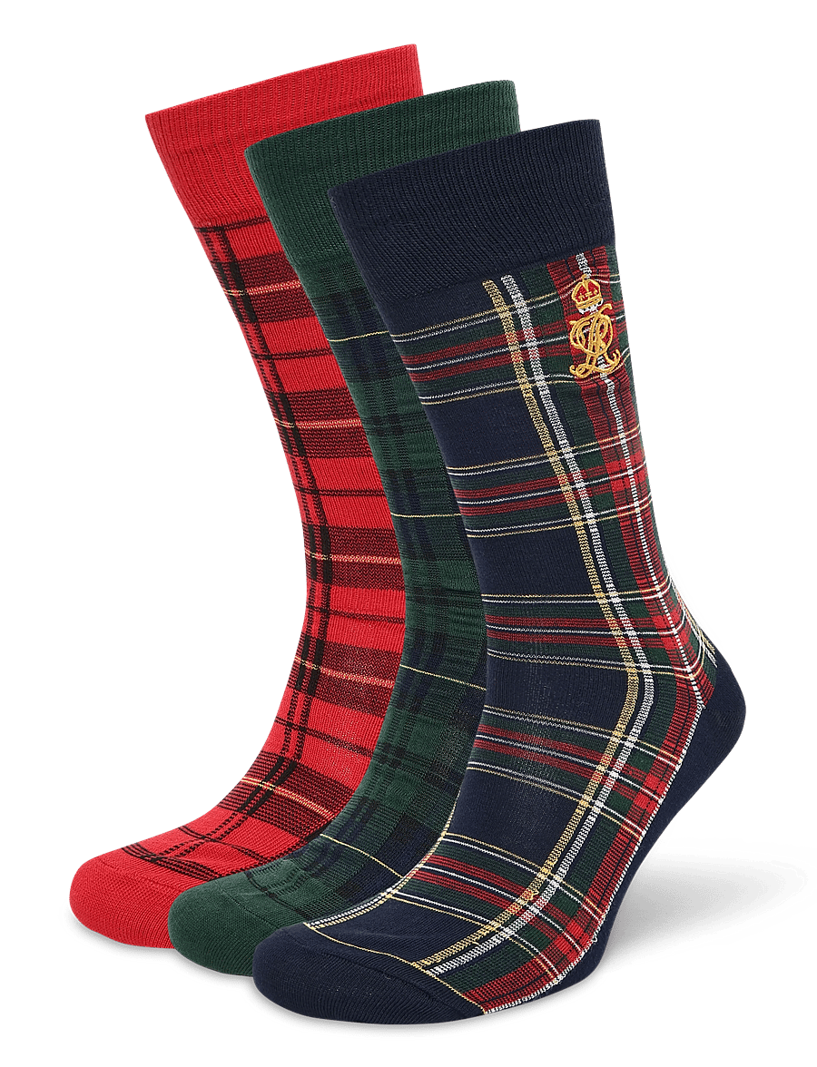 Polo Ralph Lauren - COMBED COTTON-3P CD TSEB-CRW-3PK - tennissocken - red navy multi - 0