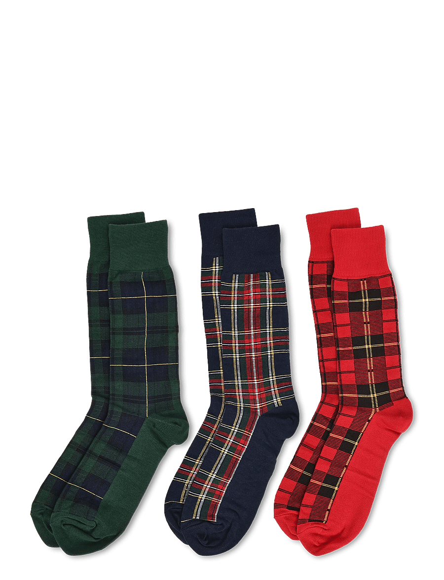 Polo Ralph Lauren - COMBED COTTON-3P CD TSEB-CRW-3PK - tennissocken - red navy multi - 1