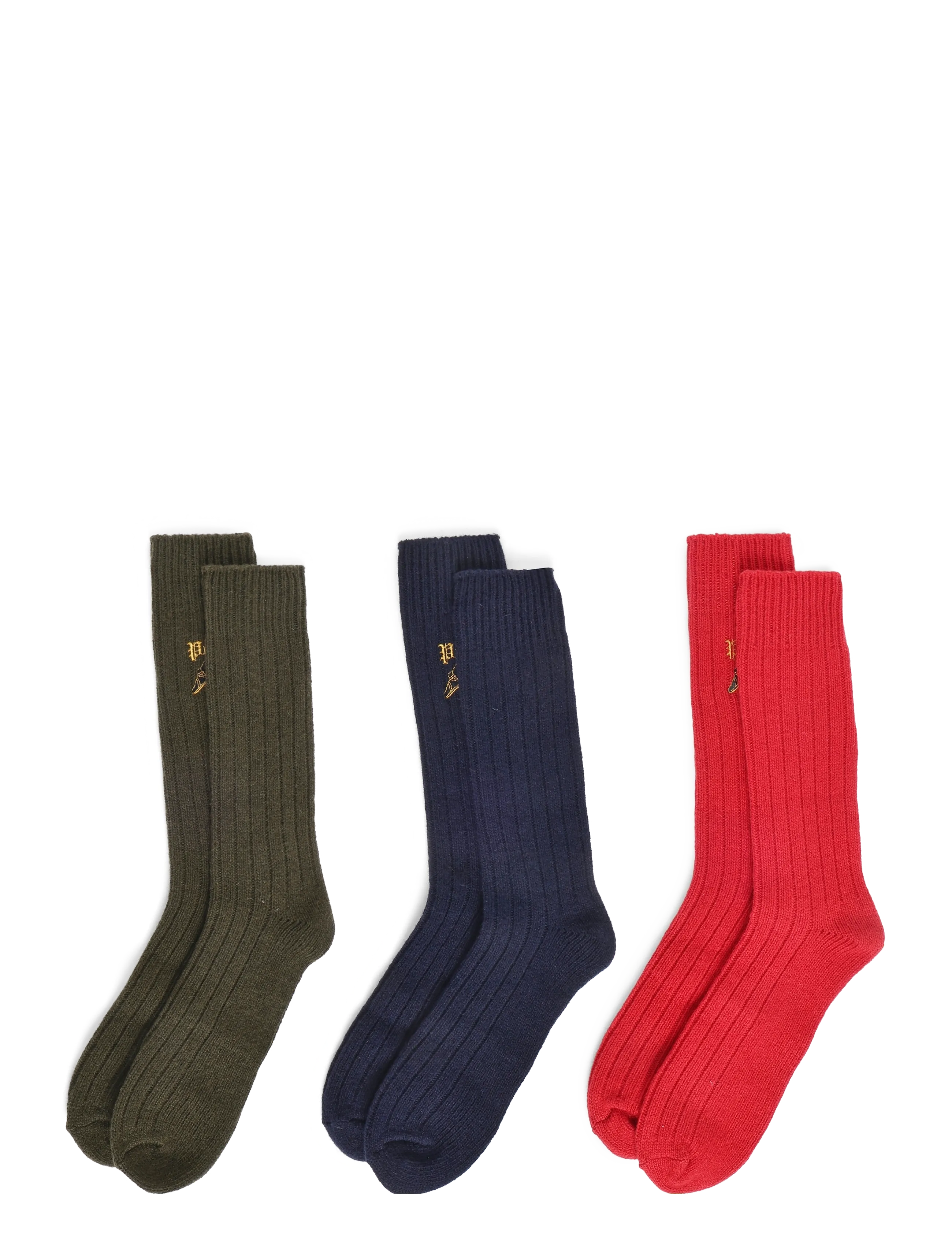 Polo Ralph Lauren - LAMBSWOOL BLEND-3P LWL RCG-CRW-3PK - tennissocken - navy red - 1