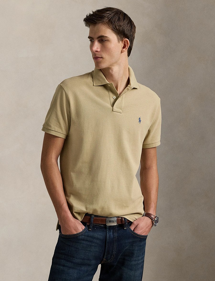 Polo Ralph Lauren - Slim Fit Mesh Polo Shirt - kortærmede poloer - coastal beige/c79 - 3