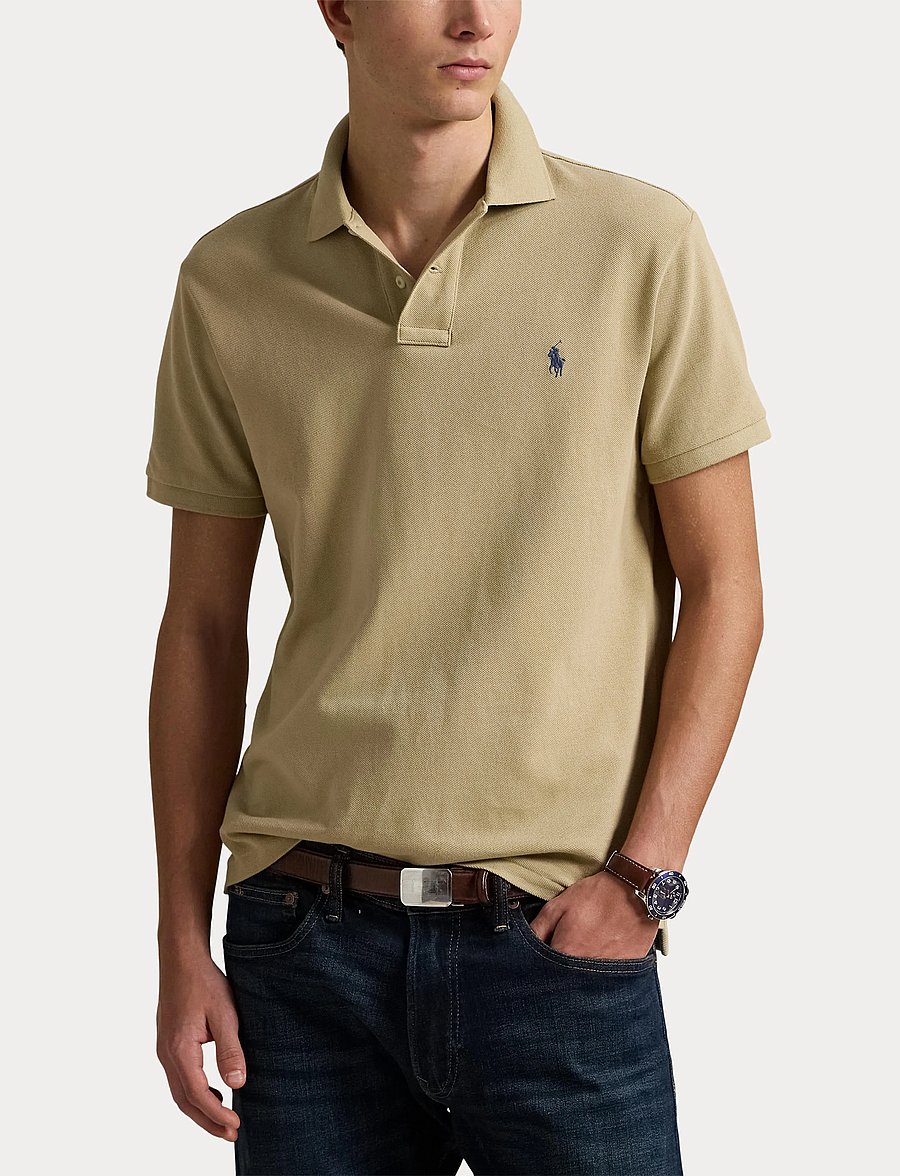 Polo Ralph Lauren - Slim Fit Mesh Polo Shirt - kortærmede poloer - coastal beige/c79 - 5