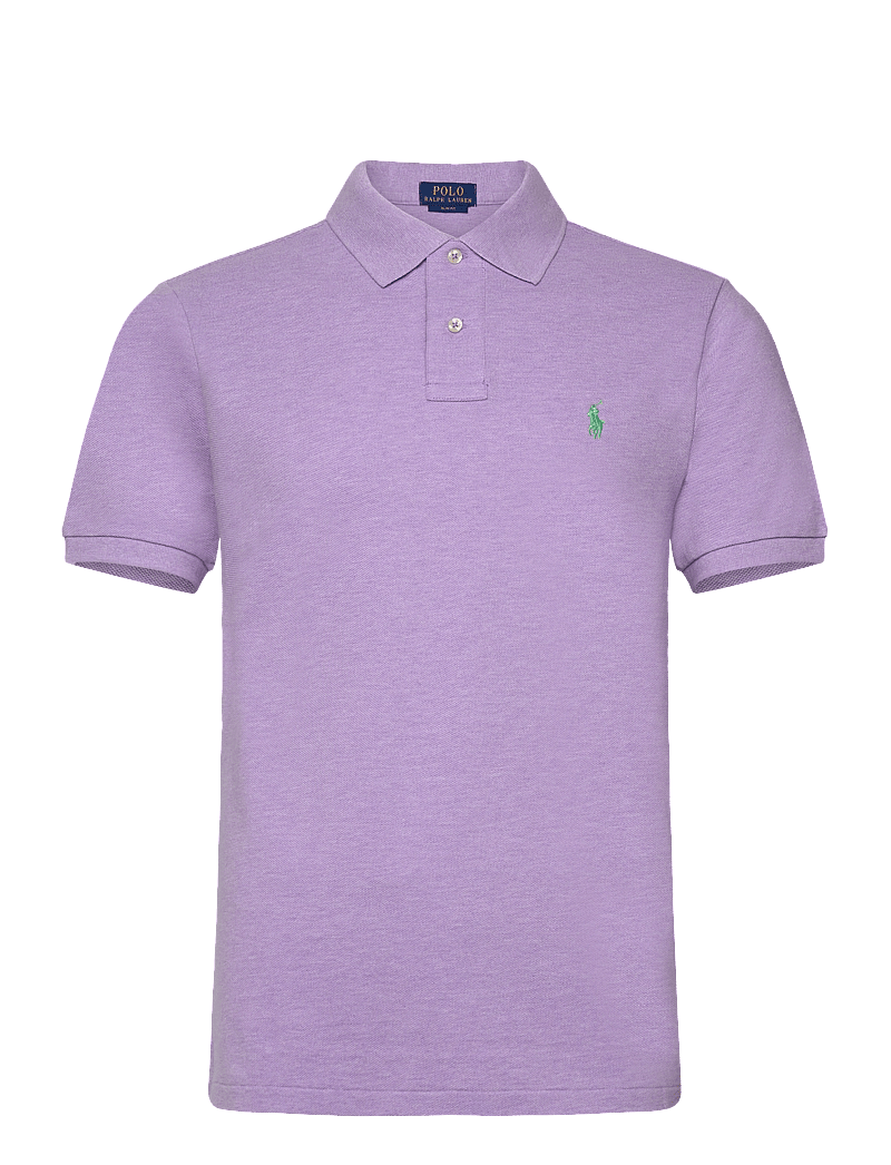 Polo Ralph Lauren - Slim Fit Mesh Polo Shirt - kurzärmelig - pastel purple hea - 0