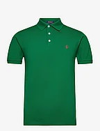 Slim Fit Stretch Mesh Polo Shirt - ATHLETIC GREEN/C8