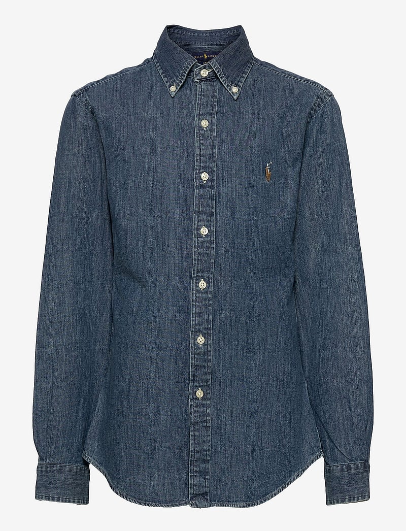 Polo Ralph Lauren - Slim Fit Oxford Shirt - denimowe koszulki - denim - 0