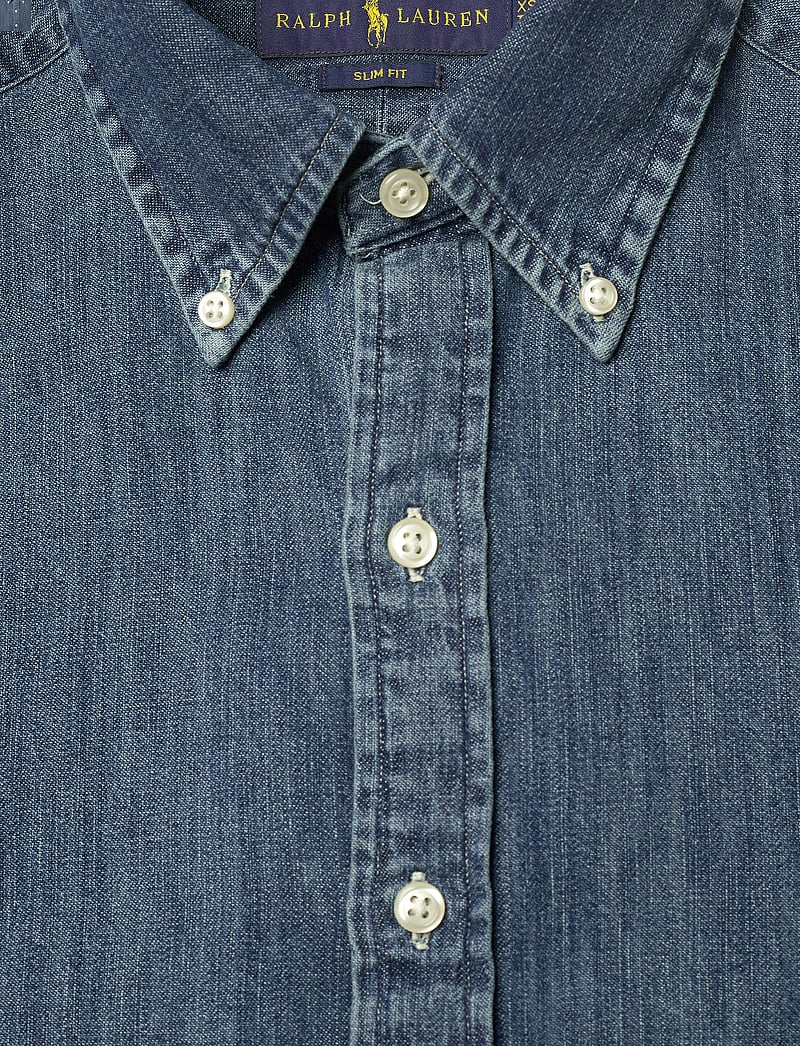 Polo Ralph Lauren - Slim Fit Oxford Shirt - denimowe koszulki - denim - 2