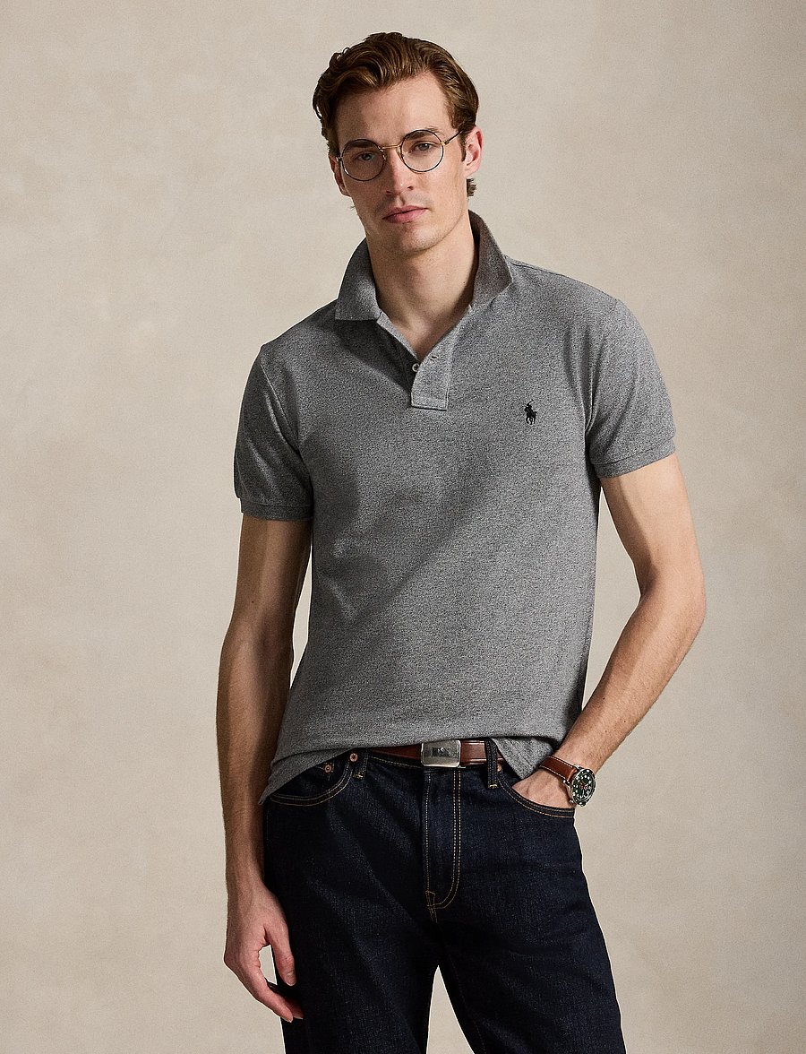 Polo Ralph Lauren - Slim Fit Mesh Polo Shirt - kurzärmelig - canterbury heathe - 0