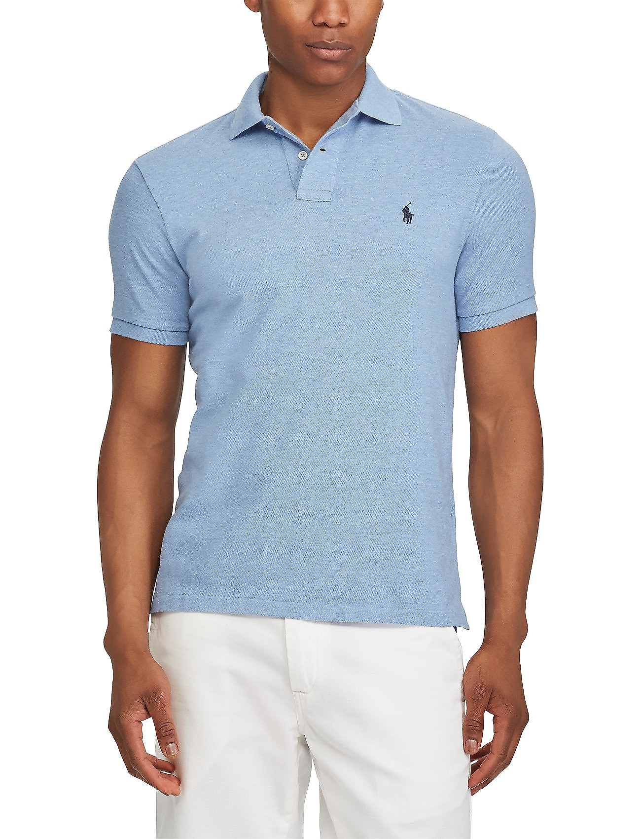 Polo Ralph Lauren Slim Fit Mesh Polo Shirt - Urlaubsfavoriten - ISLE HTR / blue