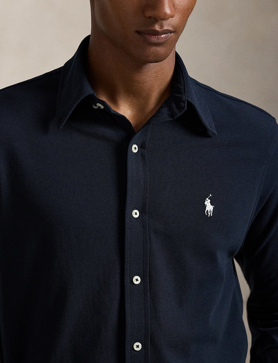 Polo Ralph Lauren - Featherweight Mesh Shirt - oxford skjorter - aviator navy - 4