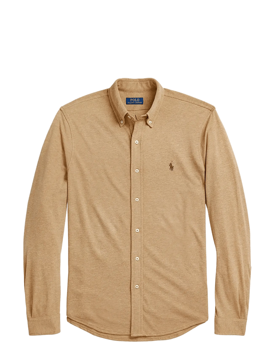 Polo Ralph Lauren - Featherweight Mesh Shirt - chemises oxford - classic camel hea - 1