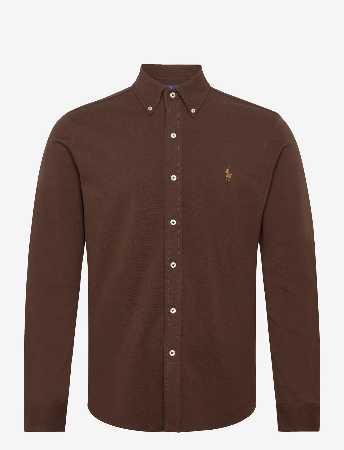 Polo Ralph Lauren - Featherweight Mesh Shirt - basic skjorter - dark beech/c8779 - 0