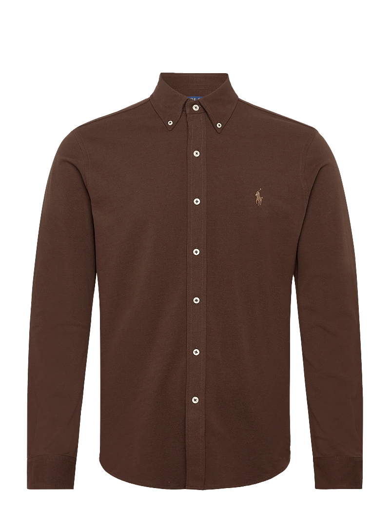 Polo Ralph Lauren - Featherweight Mesh Shirt - basic skjortor - dark beech/c8779 - 0