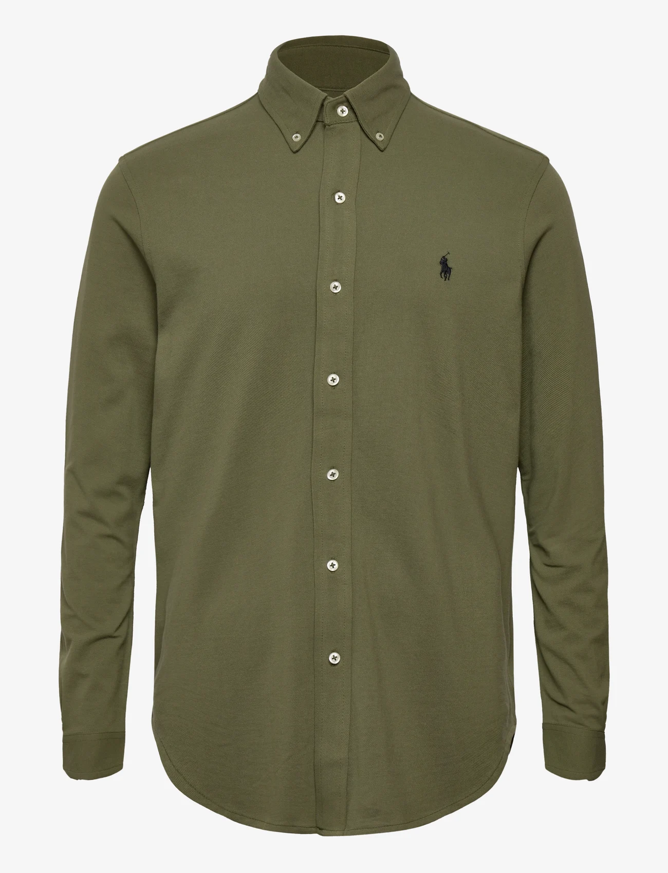 Polo Ralph Lauren - FEATHERWEIGHT MESH-LSL-KNT - oxford shirts - dark sage/c9760 - 0