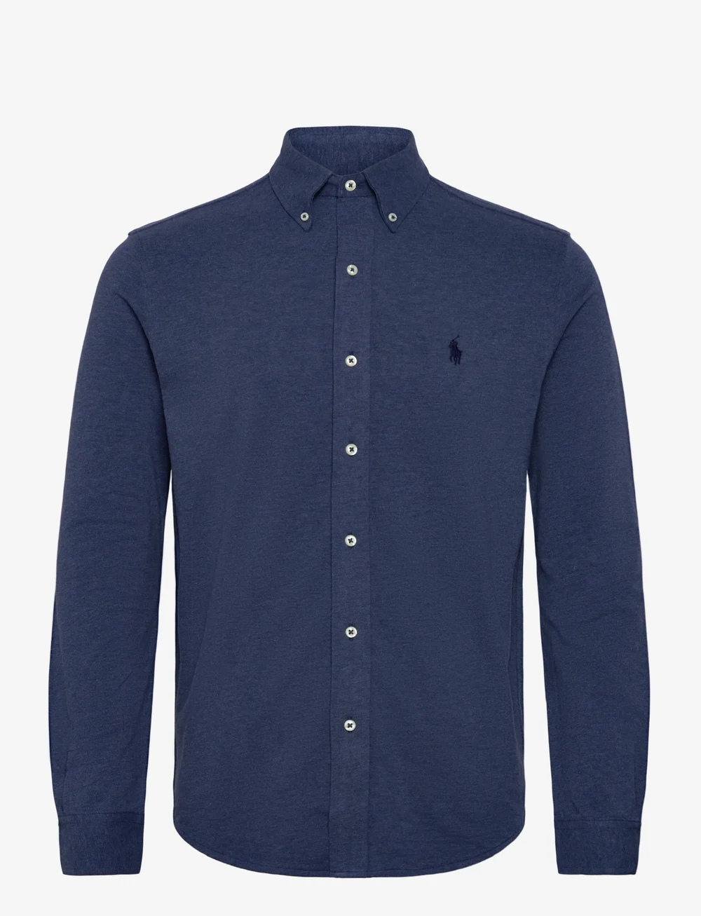 Polo Ralph Lauren - FEATHERWEIGHT MESH-LSL-KNT - laisvalaikio marškiniai - derby blue heathe - 0