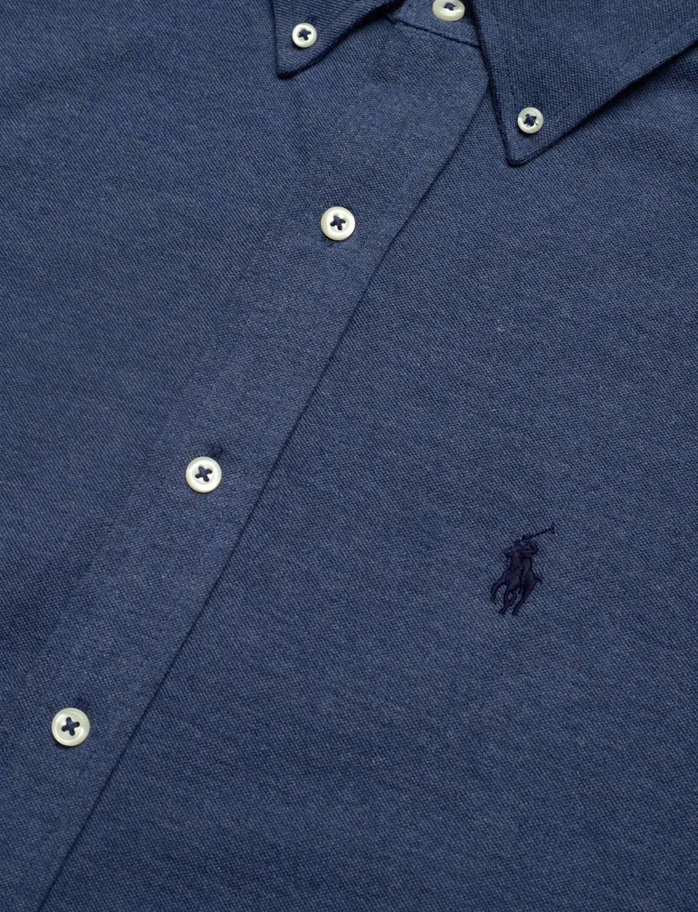 Polo Ralph Lauren - FEATHERWEIGHT MESH-LSL-KNT - laisvalaikio marškiniai - derby blue heathe - 3