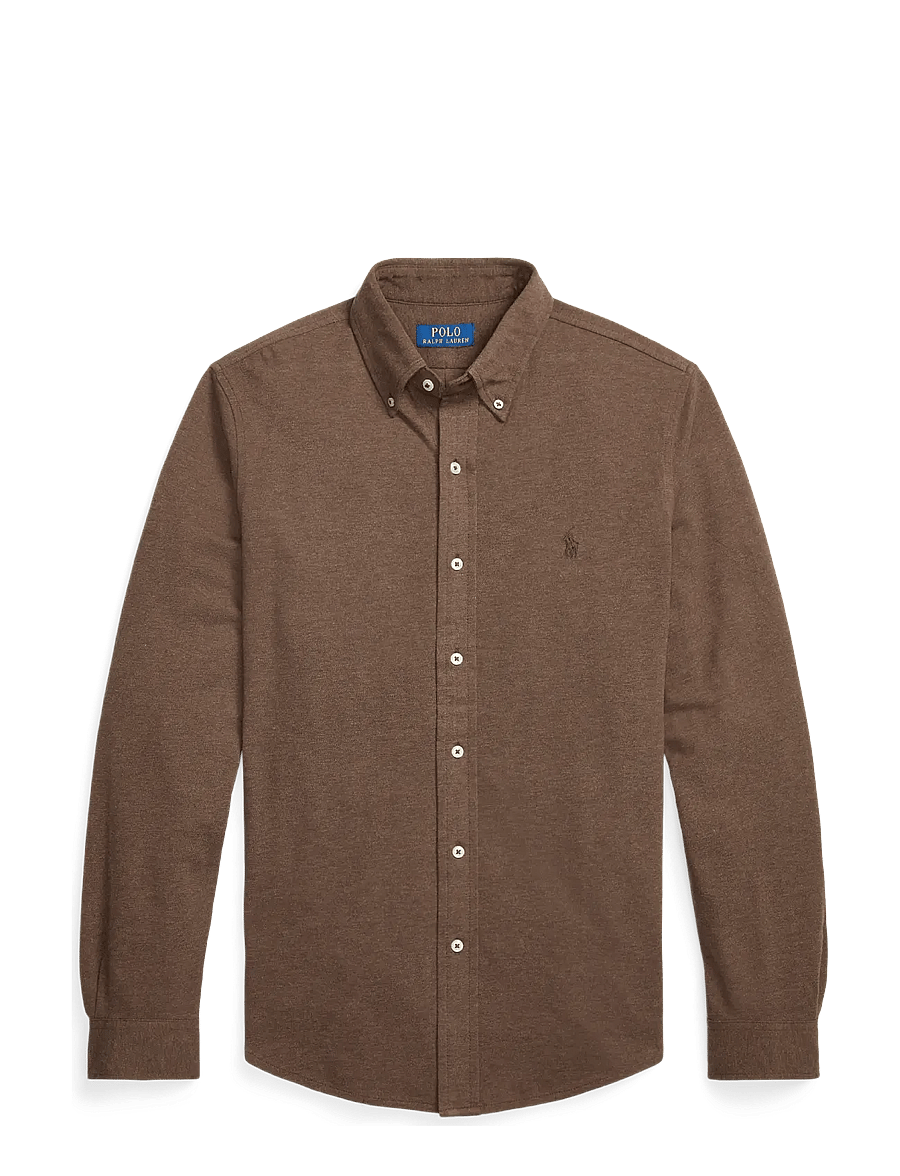 Polo Ralph Lauren - Featherweight Mesh Shirt - oxford-skjortor - nutmeg brown hthr - 1