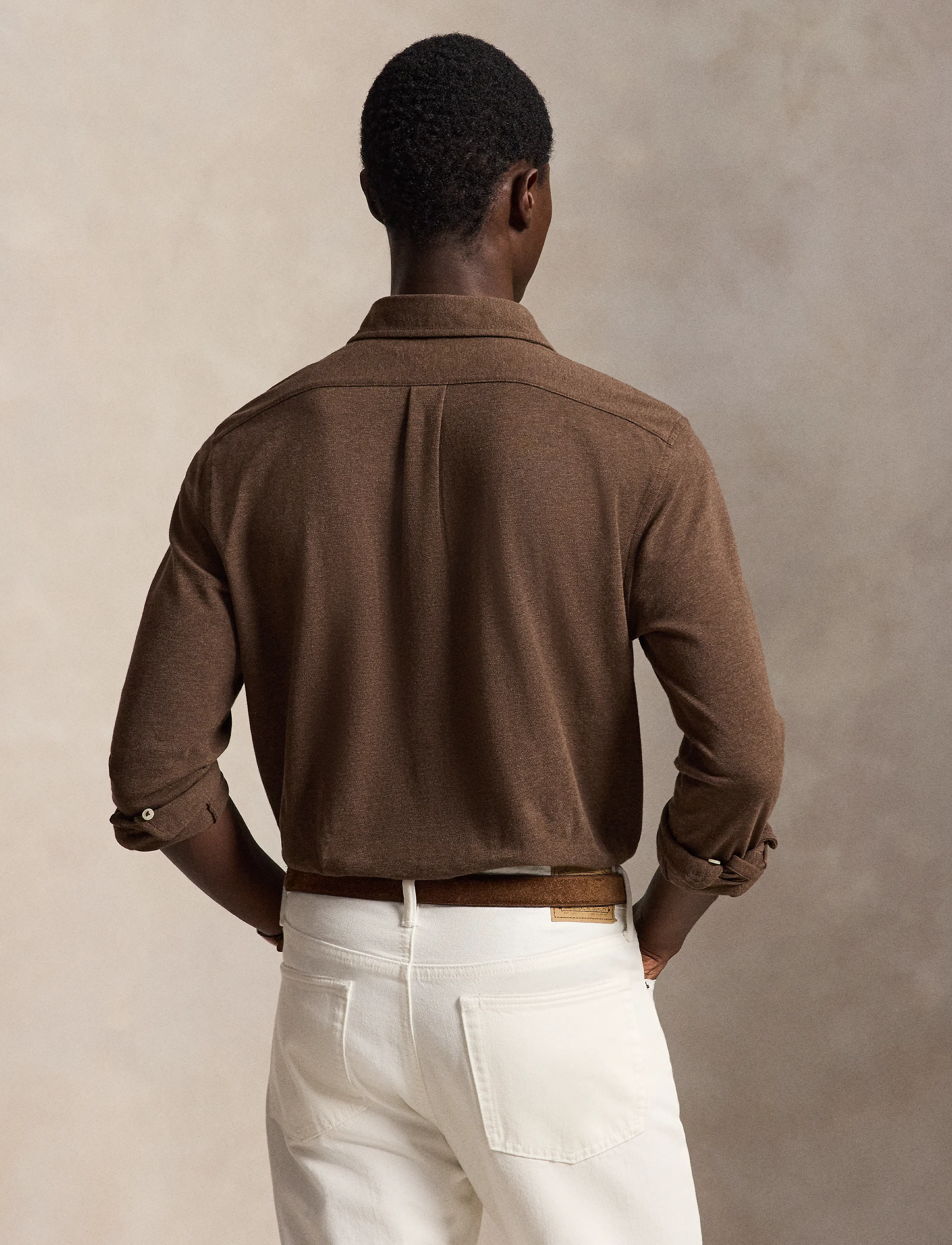 Polo Ralph Lauren - Featherweight Mesh Shirt - oxford-skjortor - nutmeg brown hthr - 2